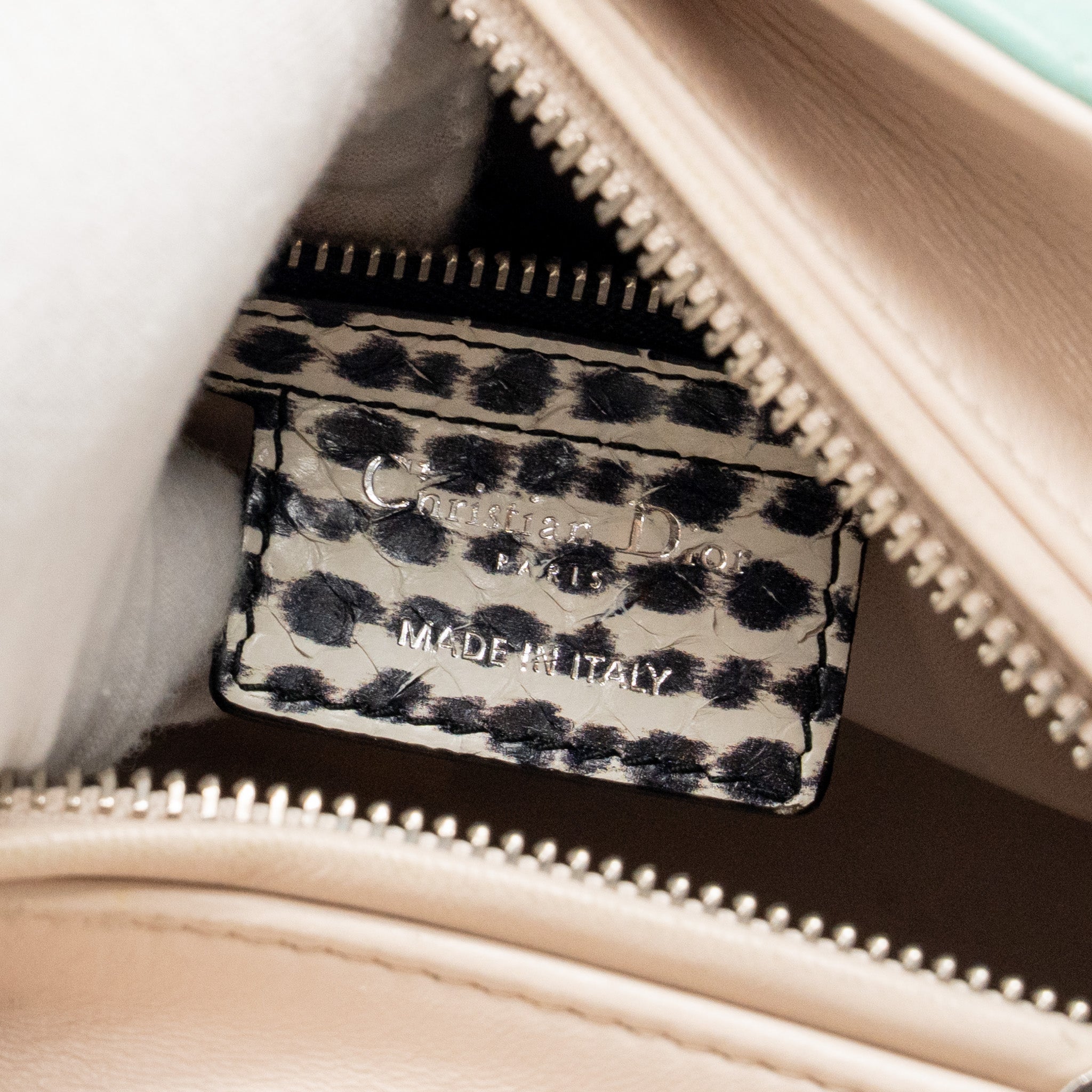 DIOR MEDIUM LADY DIOR LAMBSKIN/PYTHON MULTICOLOUR SHW