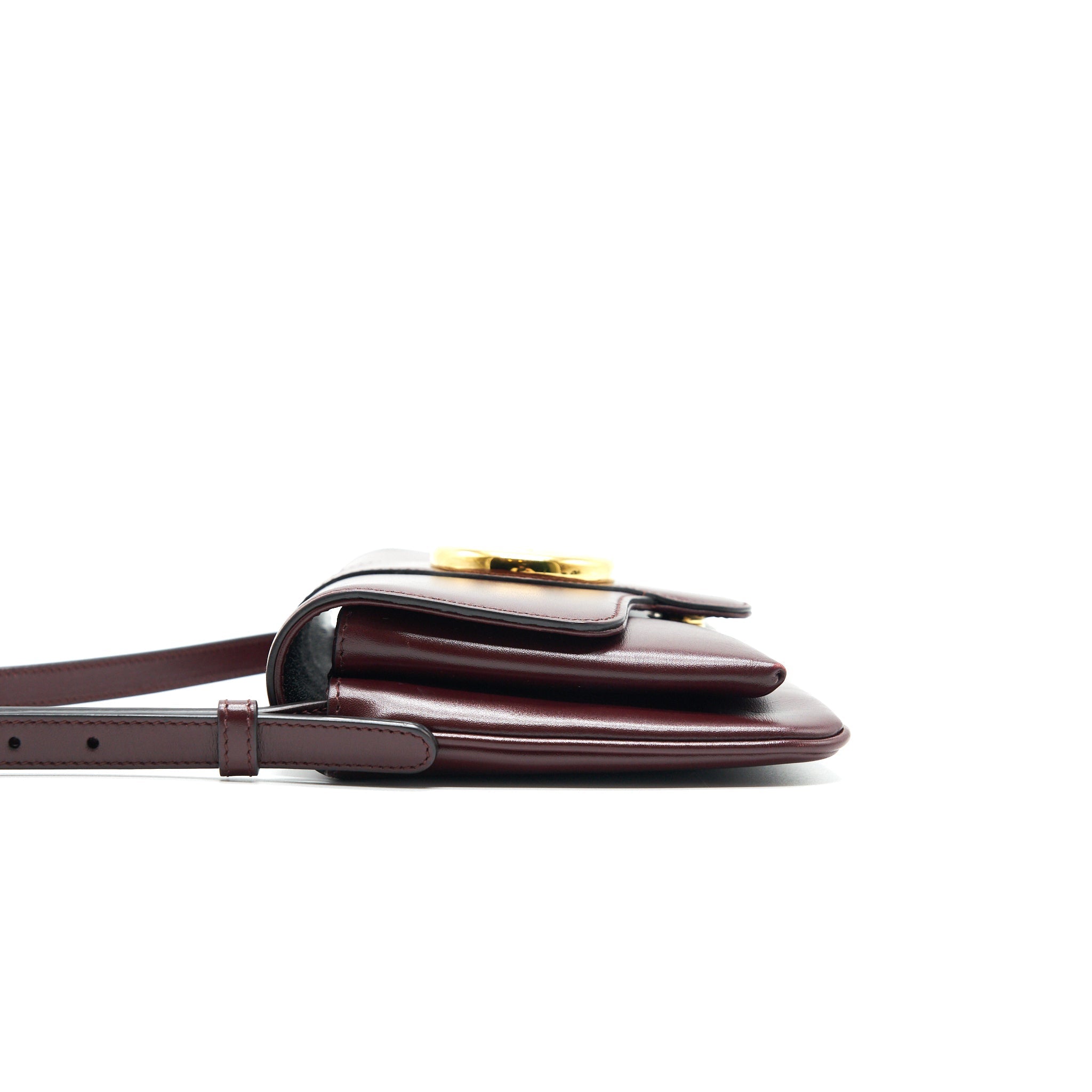 GUCCI ARLI SMALL SHOULDER BAG BURGUNDY WITH GHW