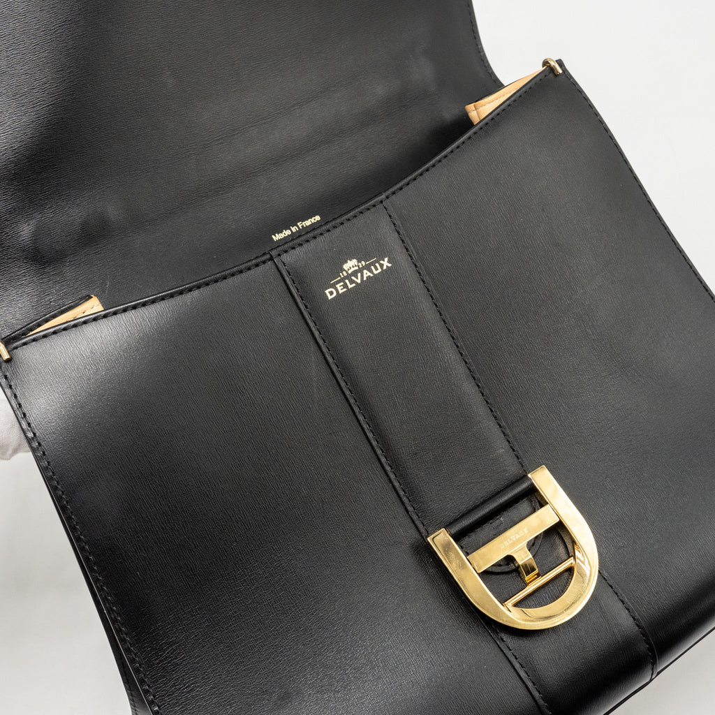 DELVAUX BRILLIANT MM CALFSKIN BLACK GHW