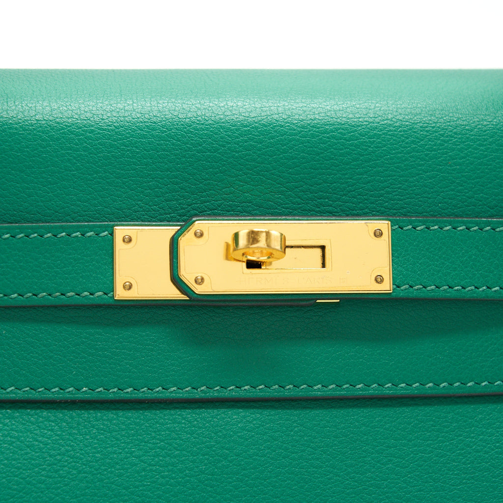 HERMES KELLY 28 EVERCOLOR U4 VERT VERTIGO GHW