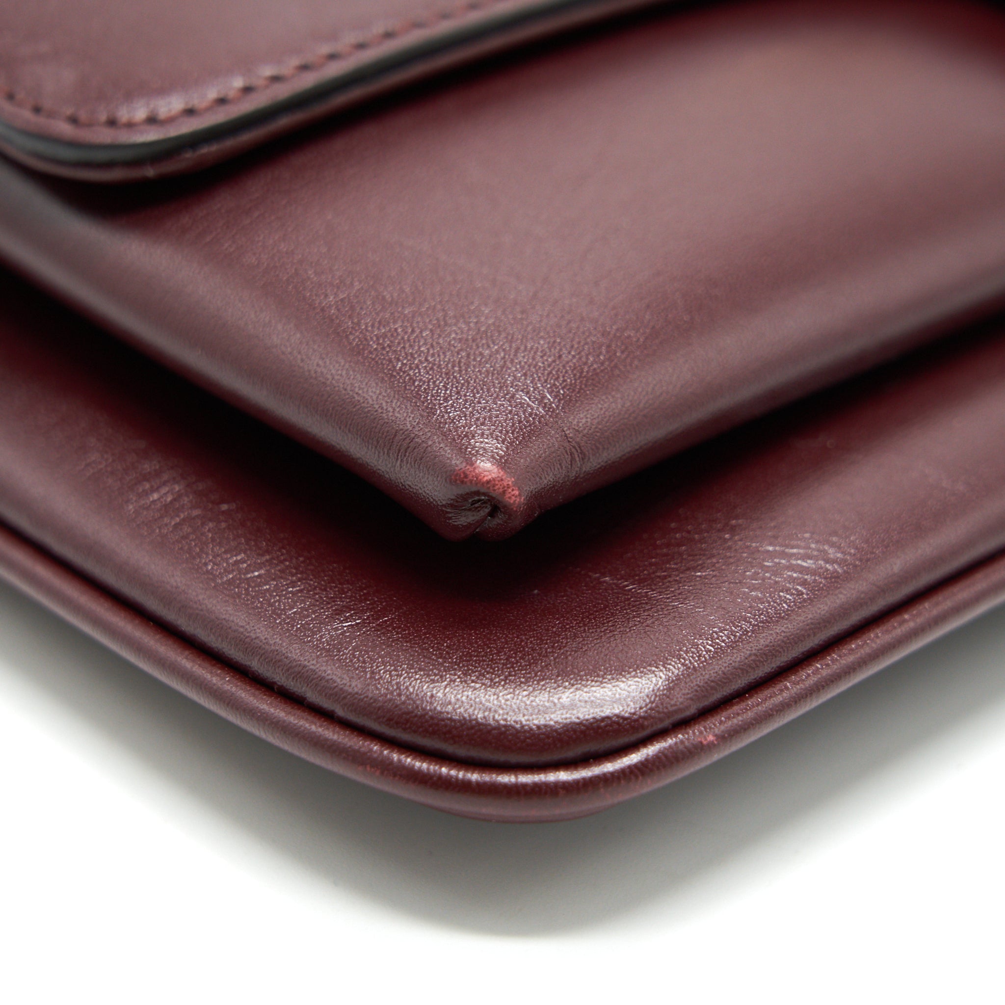 GUCCI ARLI SMALL SHOULDER BAG BURGUNDY WITH GHW