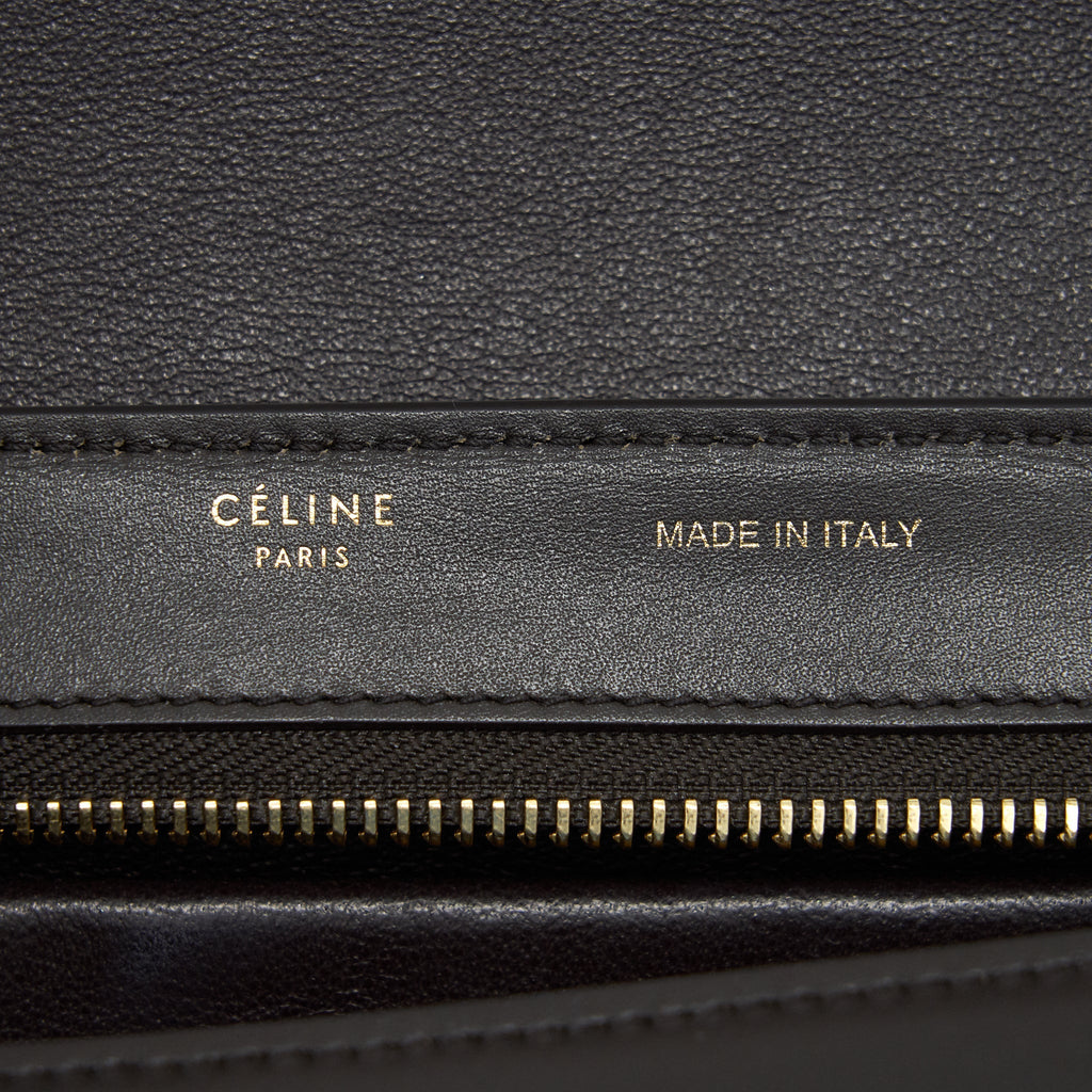 CELINE SMALL TRAPEZE BAG MULTI COLOR BEIGE/ BURGUNDY/ GREEN