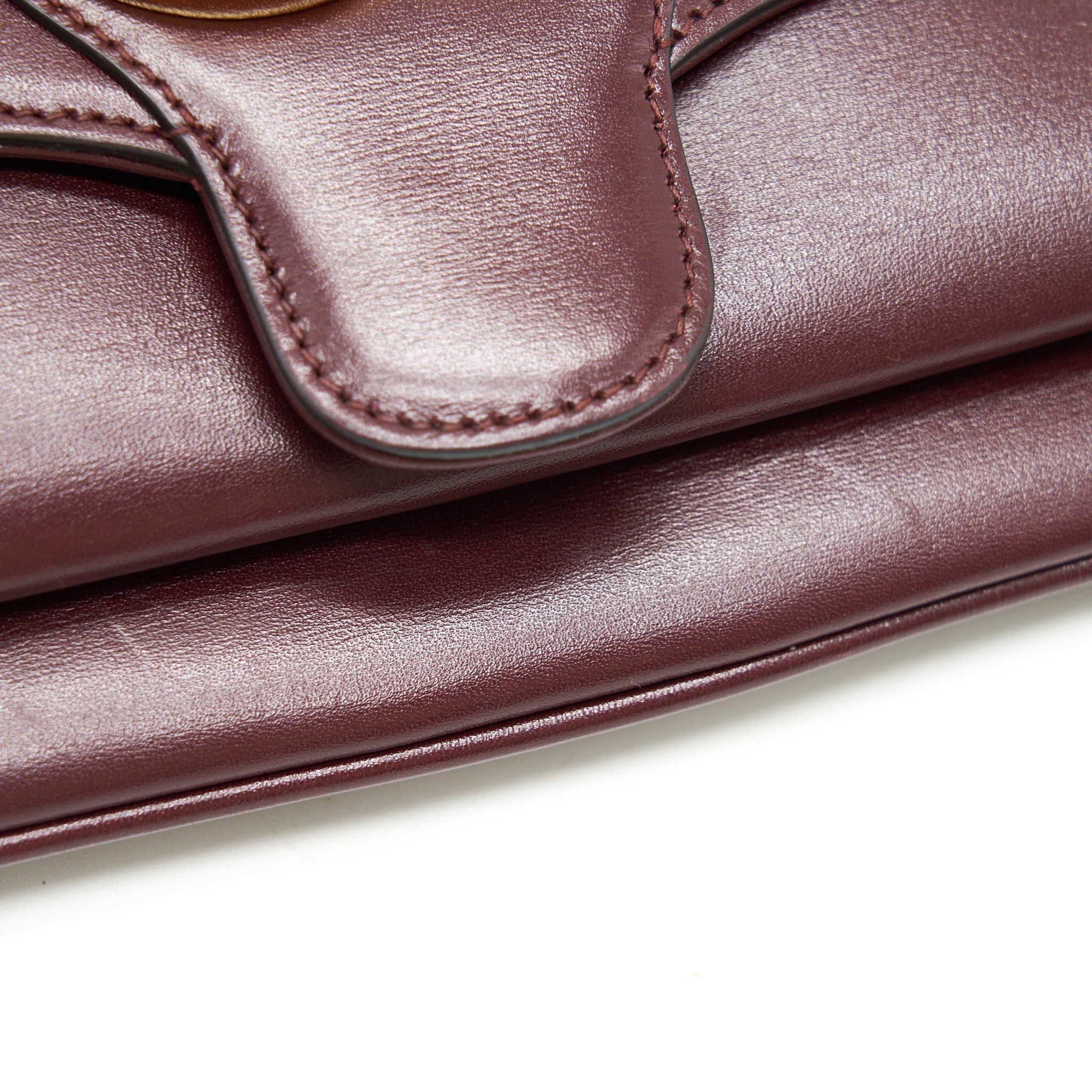 GUCCI ARLI SMALL SHOULDER BAG BURGUNDY WITH GHW
