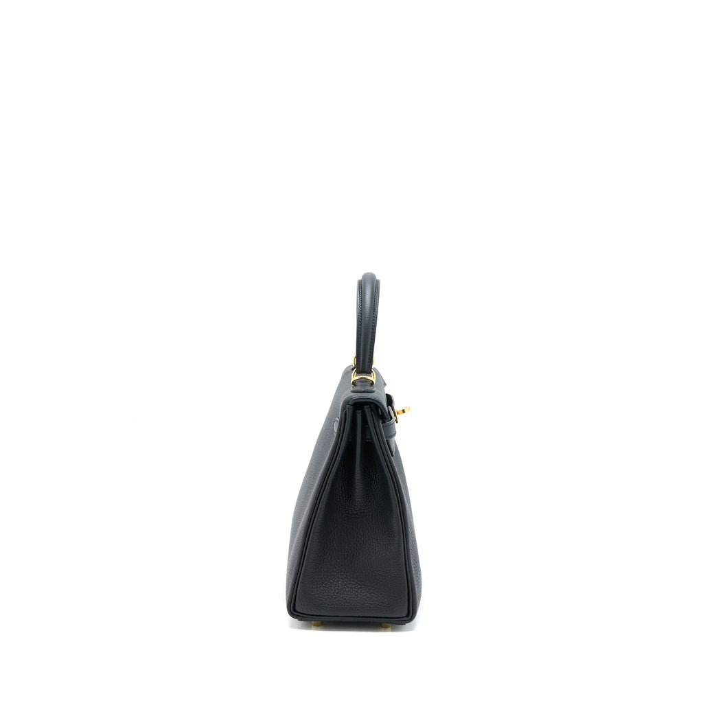HERMES KELLY 25 TOGO BLACK GHW