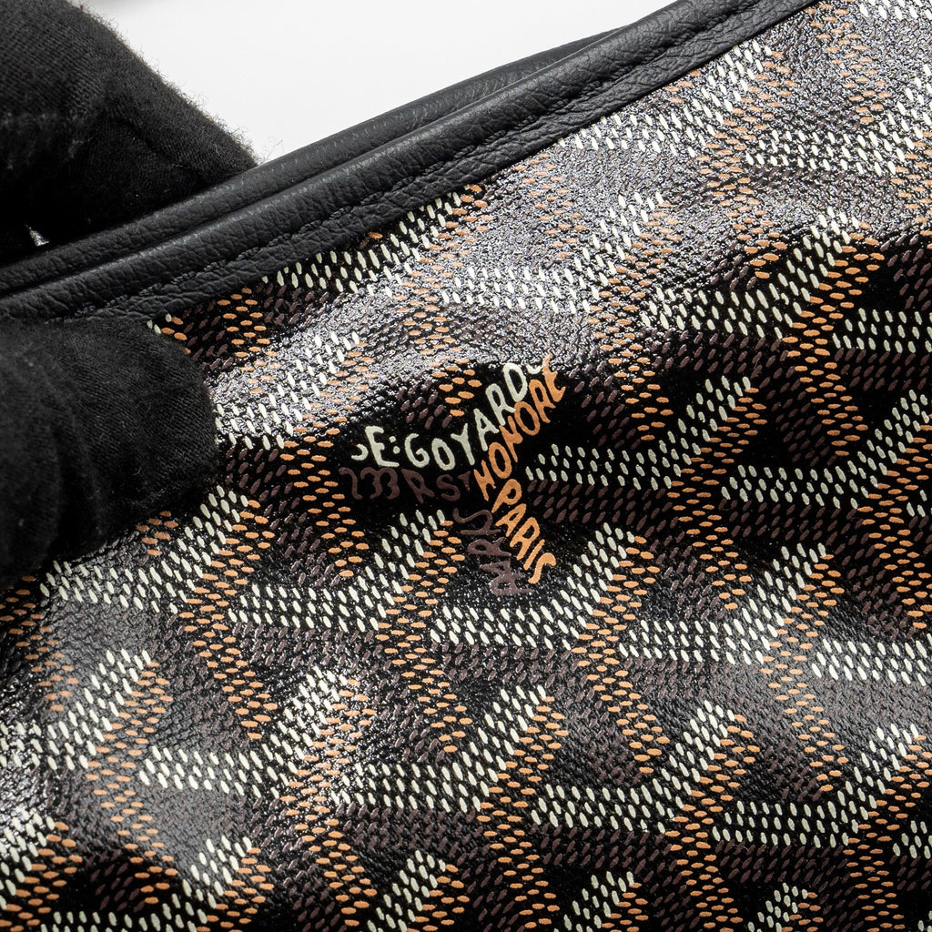 GOYARD BOHEME HOBO BAG GOYARDLINE CANVAS BLACK SHW