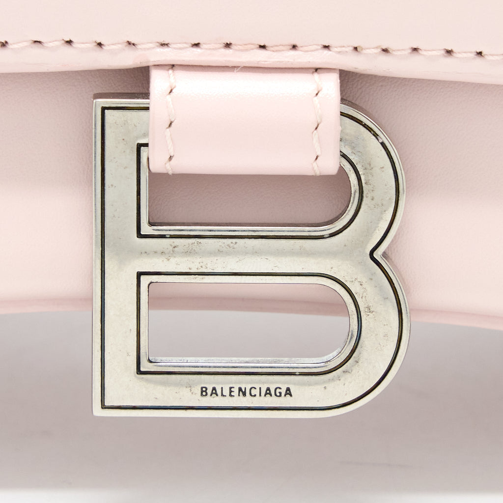 BALENCIAGA HOURGLASS S CALFSKIN PINK SHW