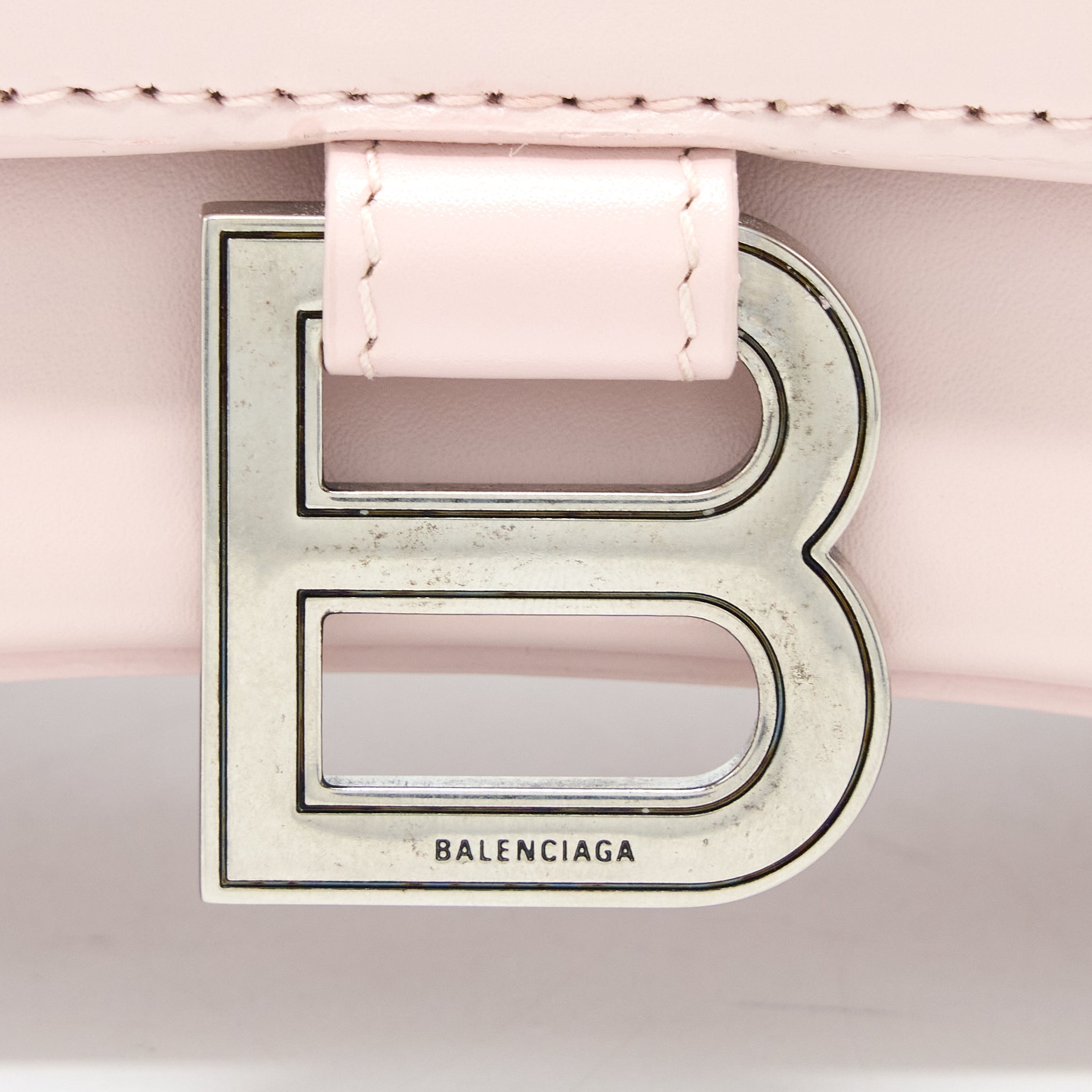 BALENCIAGA HOURGLASS S CALFSKIN PINK SHW