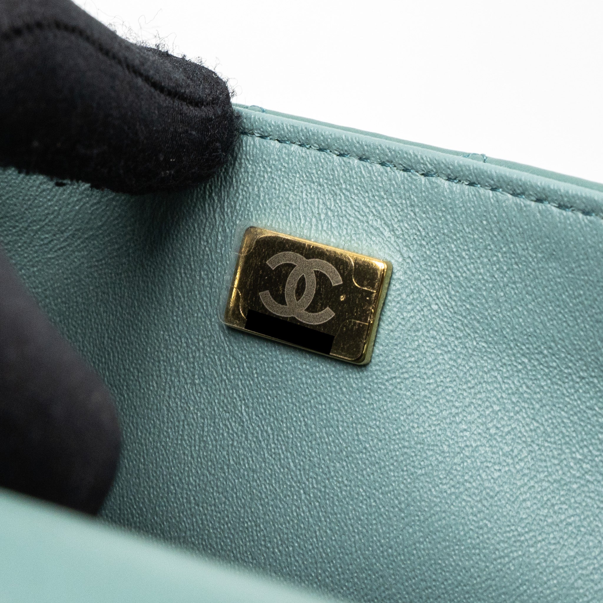 CHANEL CLASSIC MINI RECTANGULAR LAMBSKIN LIGHT GREEN LGHW (MICROCHIP)