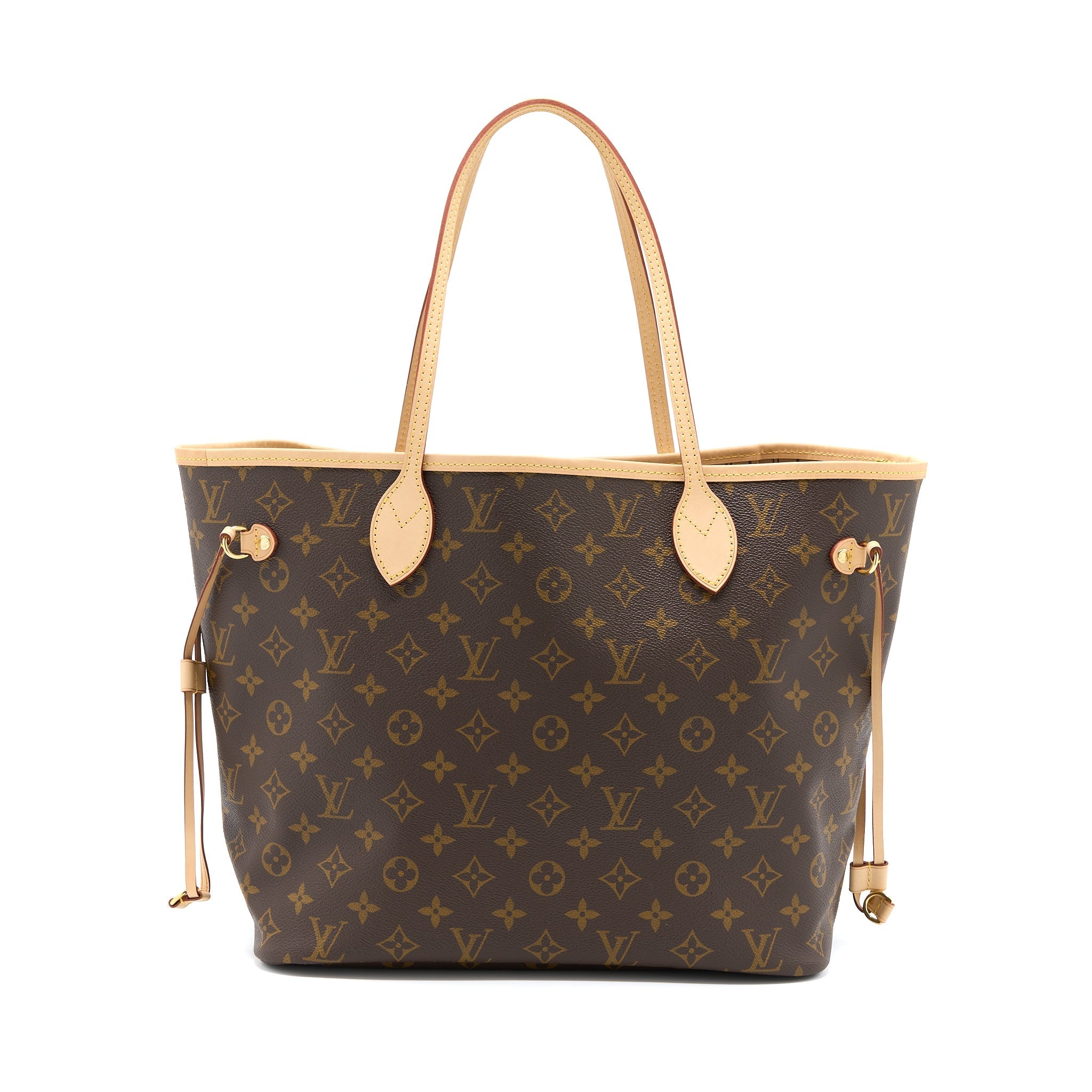 LOUIS VUITTON NEVERFULL MM MONOGRAM CANVAS / BEIGE LGHW
