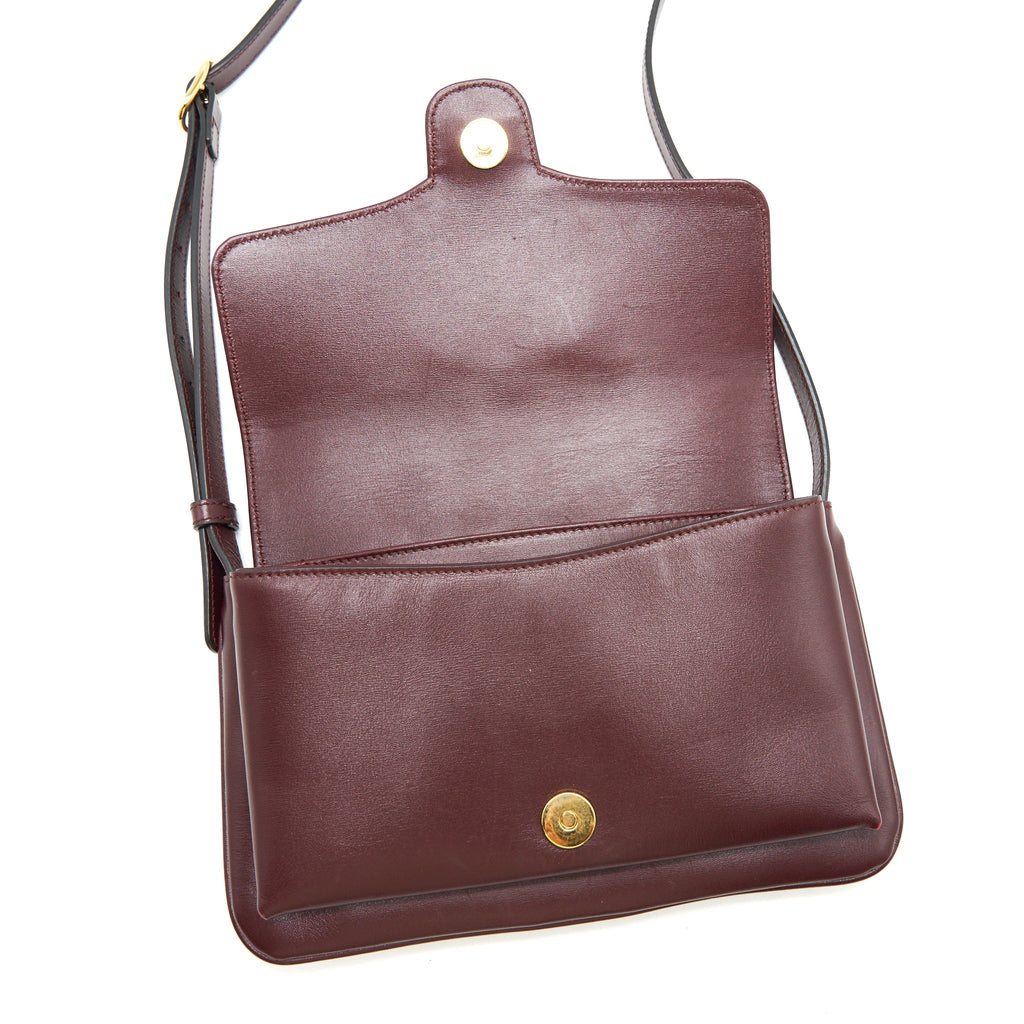 GUCCI ARLI SMALL SHOULDER BAG BURGUNDY WITH GHW