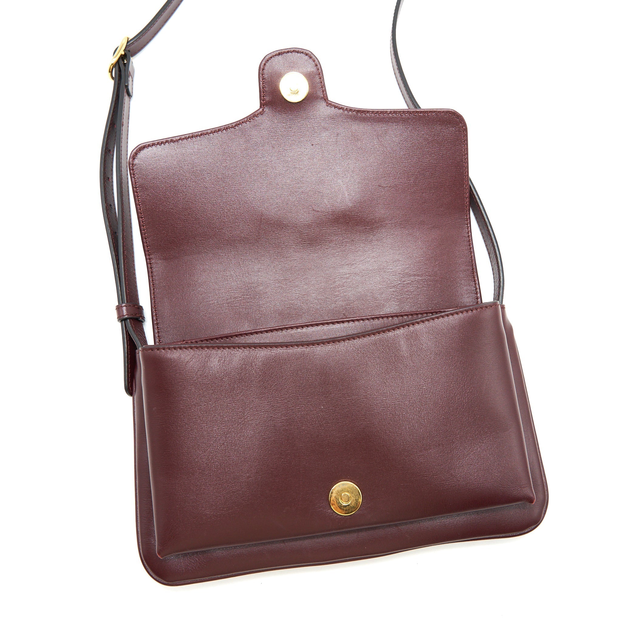 GUCCI ARLI SMALL SHOULDER BAG BURGUNDY WITH GHW