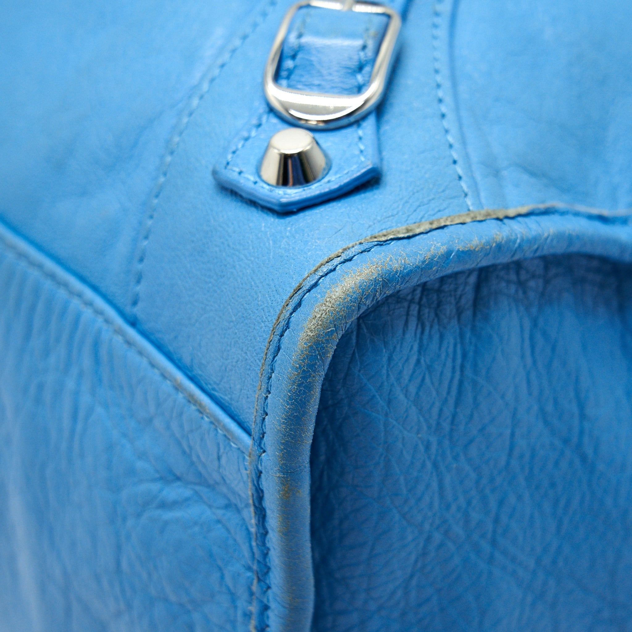 BALENCIAGA CITY BAG IN BLUE WITH SHW