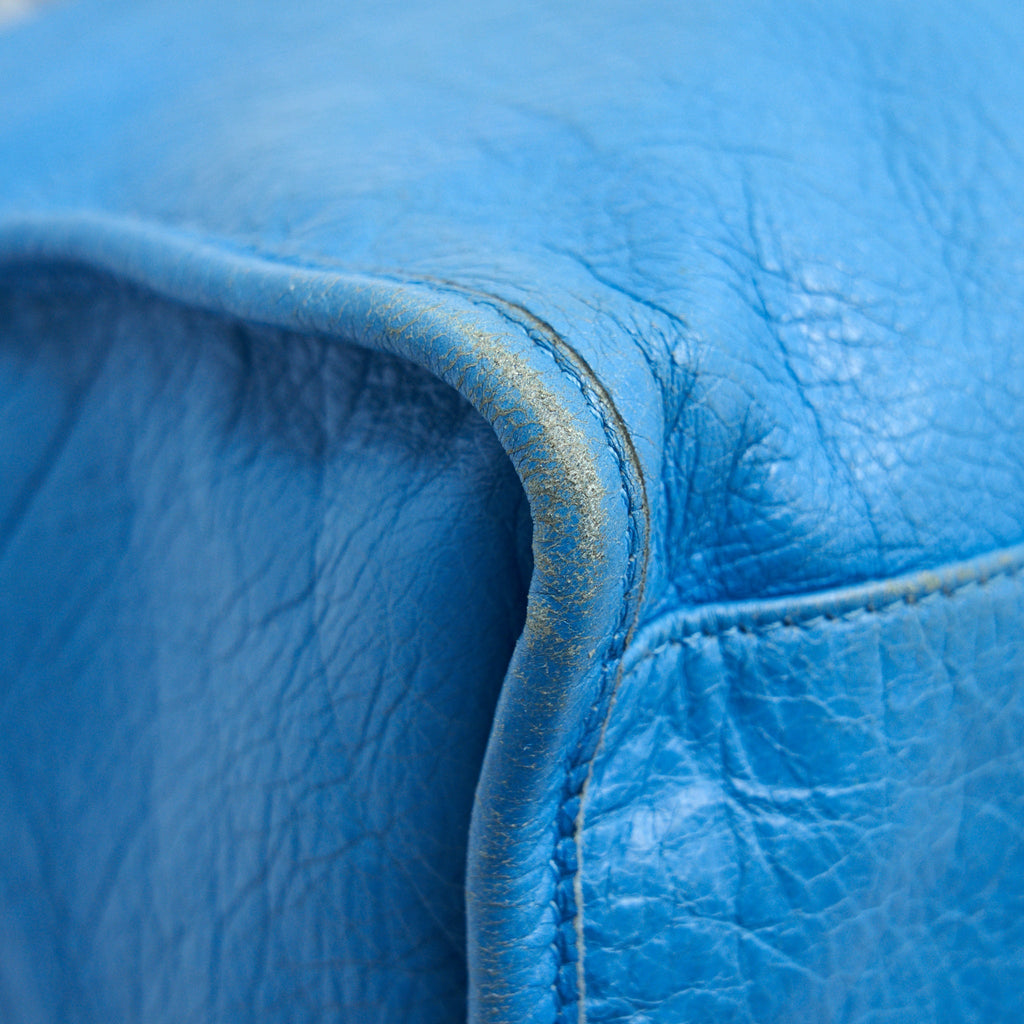 BALENCIAGA CITY BAG IN BLUE WITH SHW