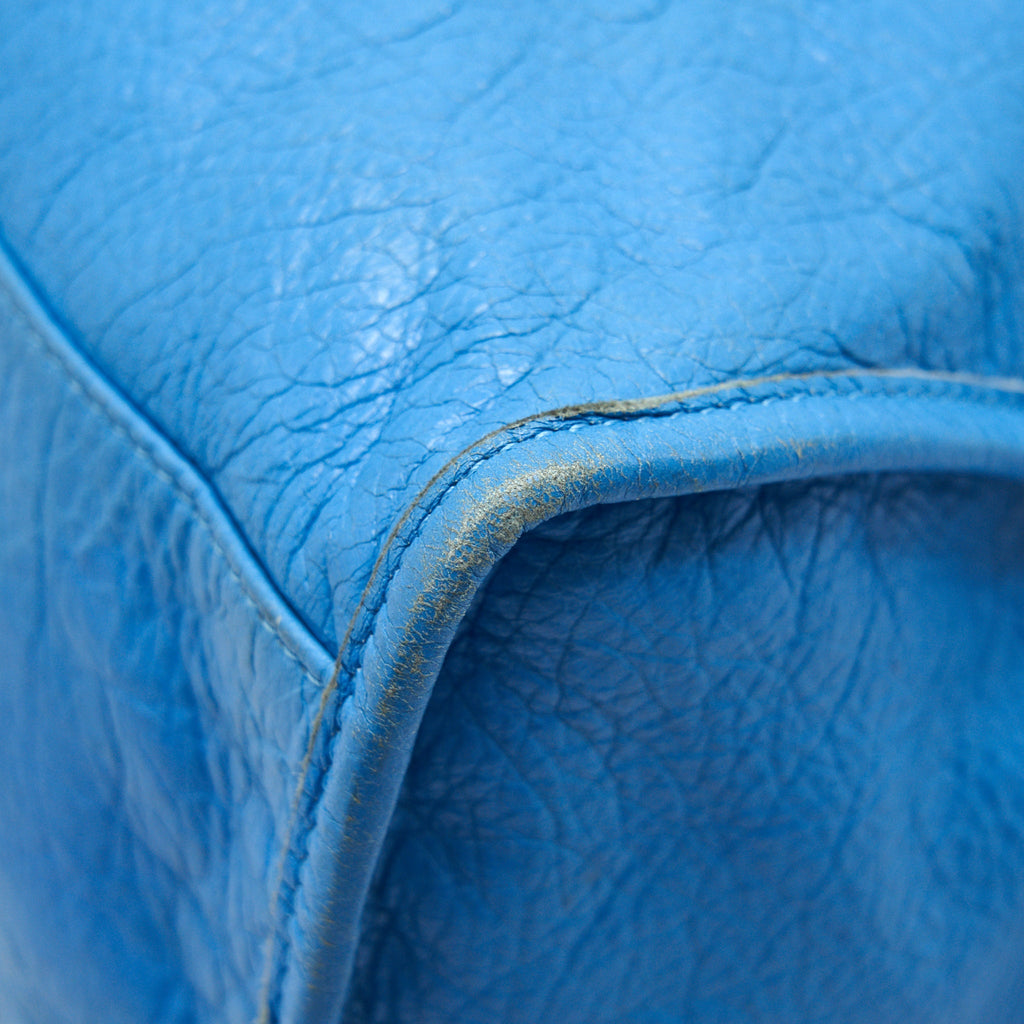BALENCIAGA CITY BAG IN BLUE WITH SHW