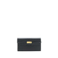 HERMES CLASSIC KELLY LONG WALLET EPSOM BLACK GHW