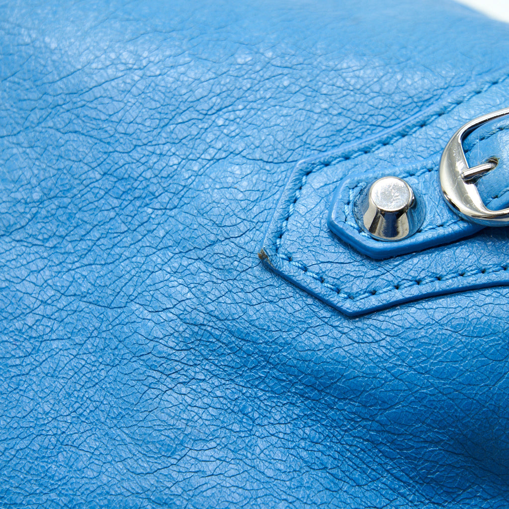 BALENCIAGA CITY BAG IN BLUE WITH SHW