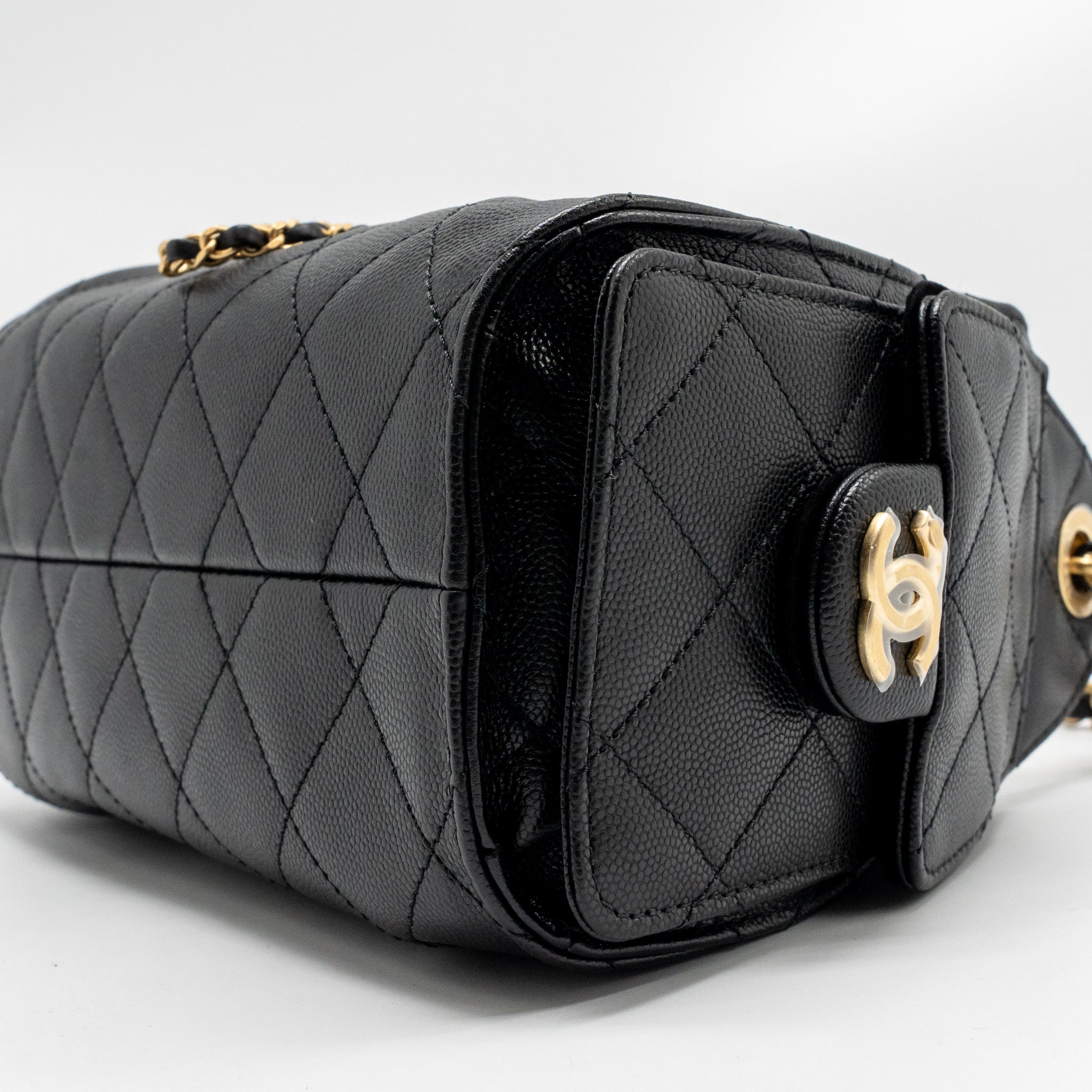 CHANEL MINI 25 BAG CAVIAR BLACK GHW (MICROCHIP)