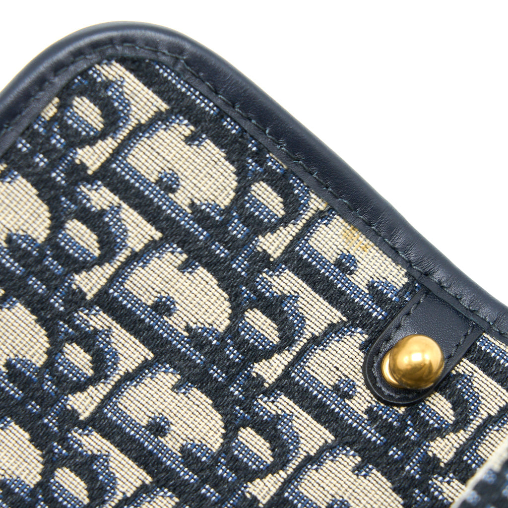 DIOR ADDICT FLAP BAG BLUE DIOR OBLIQUE JACQUARD GHW