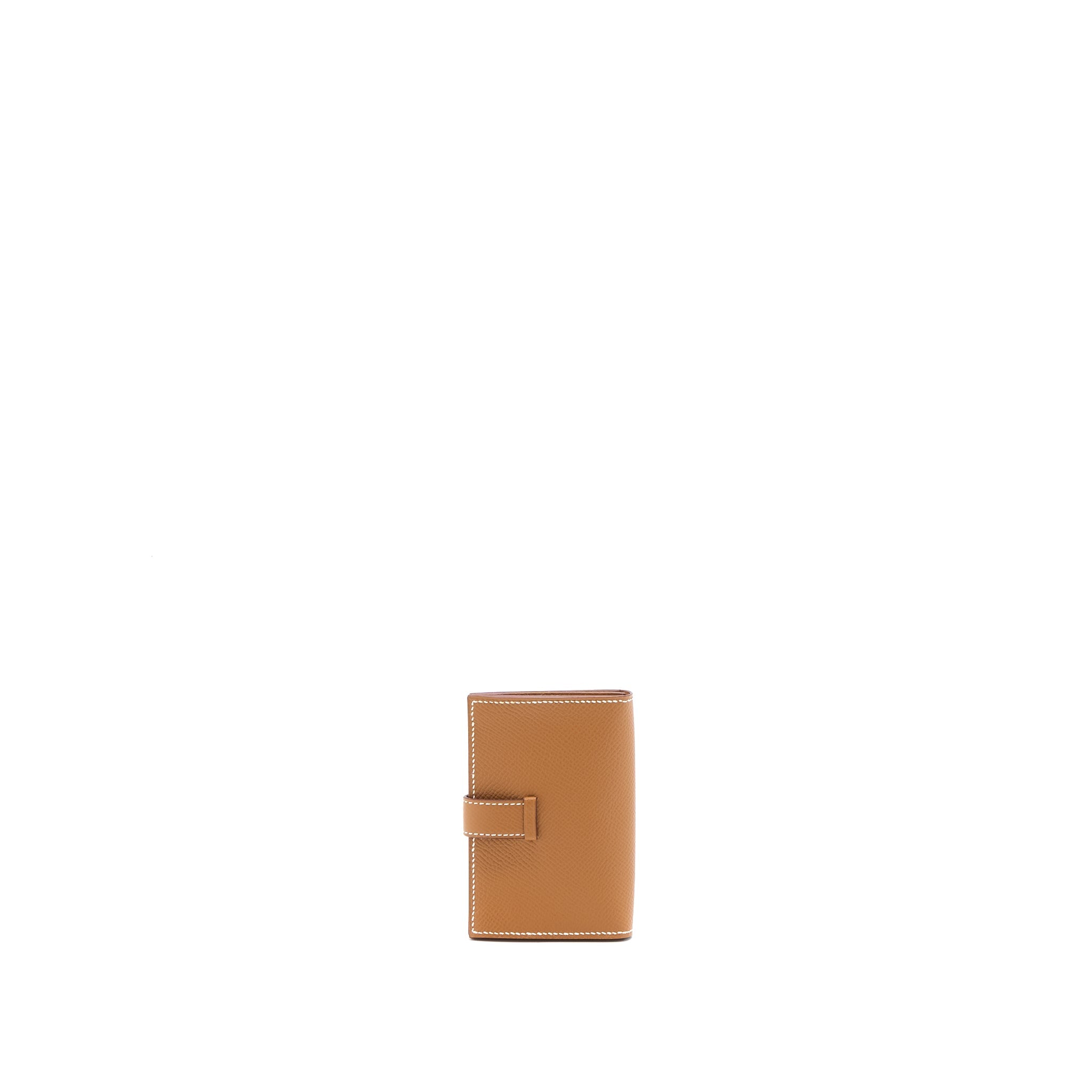 HERMES BEARN CARD HOLDER EPSOM GOLD GHW