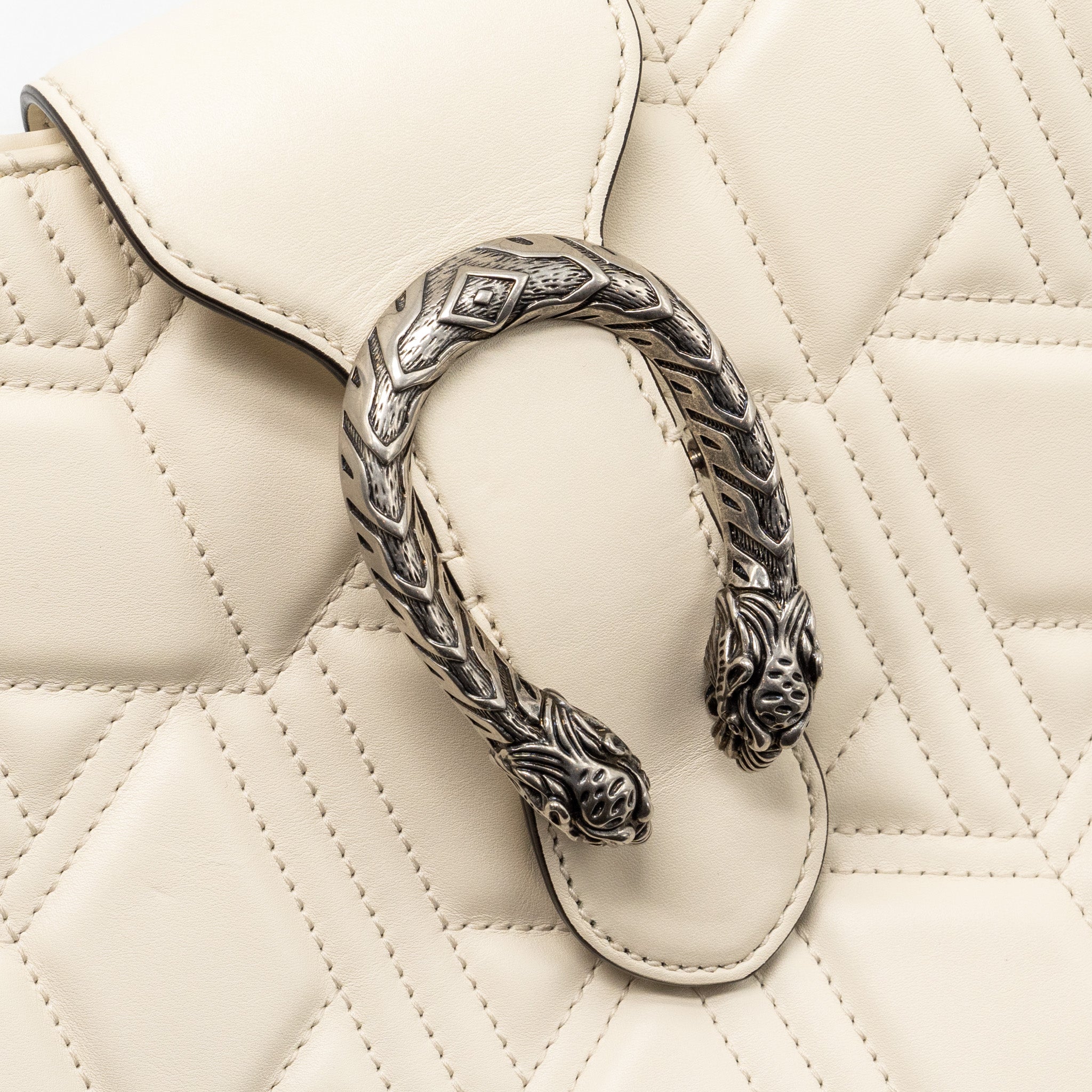 GUCCI DIONYSUS HOBO SHOULDER BAG CALFSKIN WHITE SHW