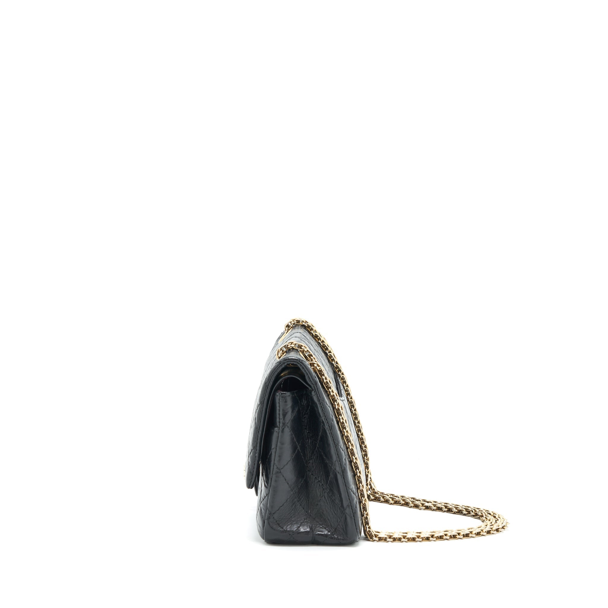 CHANEL SMALL REISSUE 2.55 HANDBAG BLACK GHW
