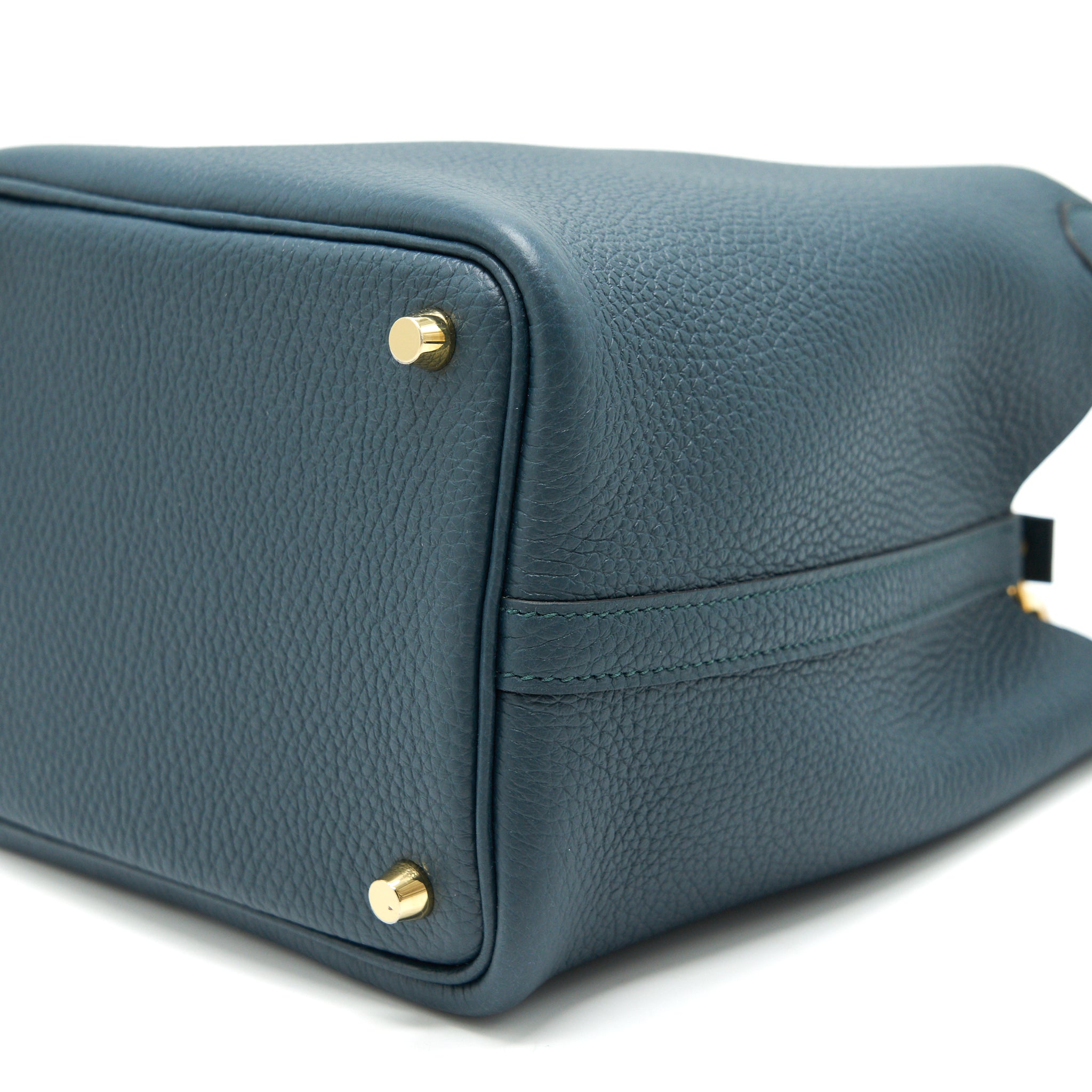 HERMES PICOTIN 18 LOCK BAG VERT CYPRES WITH GHW