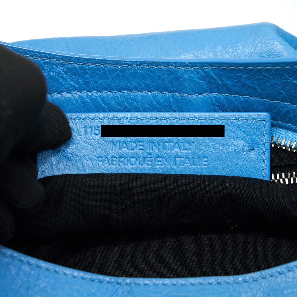 BALENCIAGA CITY BAG IN BLUE WITH SHW