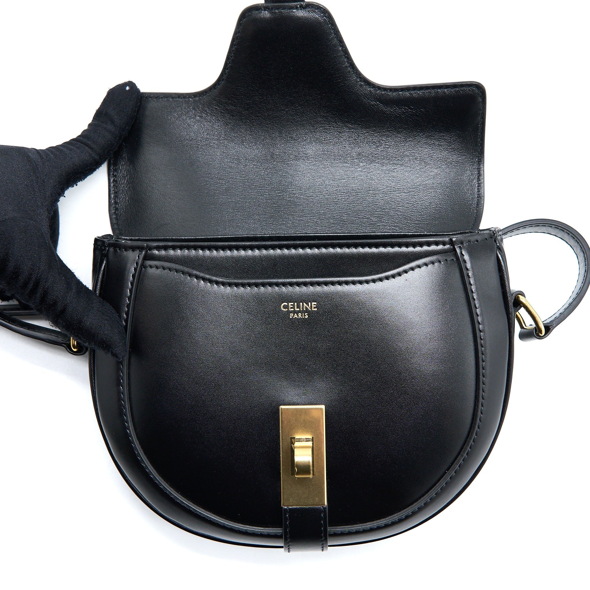 CELINE BESACE BAG CALFSKIN BLACK GHW
