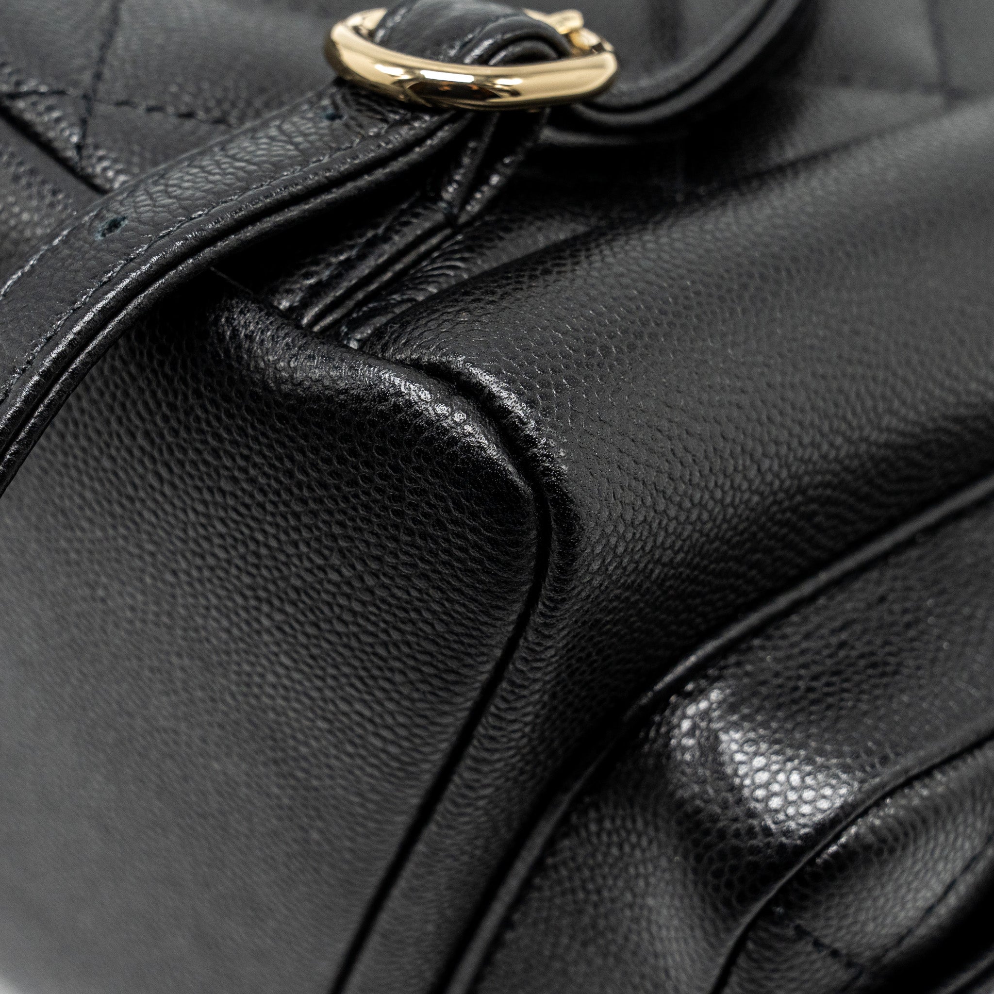 CHANEL TRIPLE POCKET BACKPACK CAVIAR BLACK LGHW (MICROCHIP)