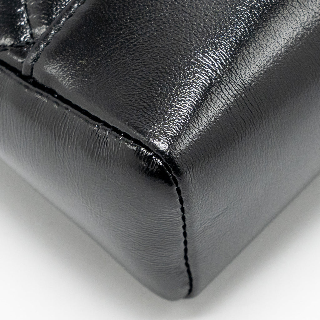 CHANEL 25P MINI 31 BAG SHINY LAMBSKIN BLACK LGHW (MICROCHIP)