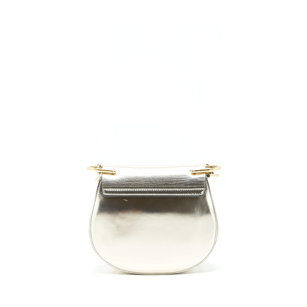 CHLOE SMALL DREW BAG METALLIC GOLD GHW