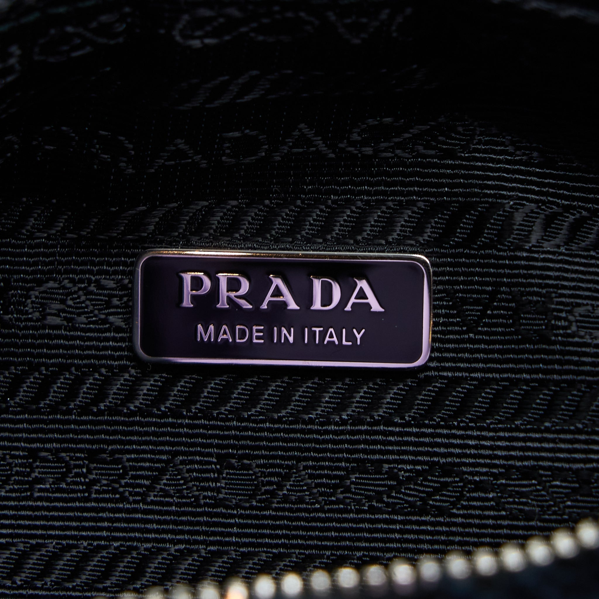 PRADA RE-EDITION 2000 TERRY MINI BAG BLACK/WHITE SHW