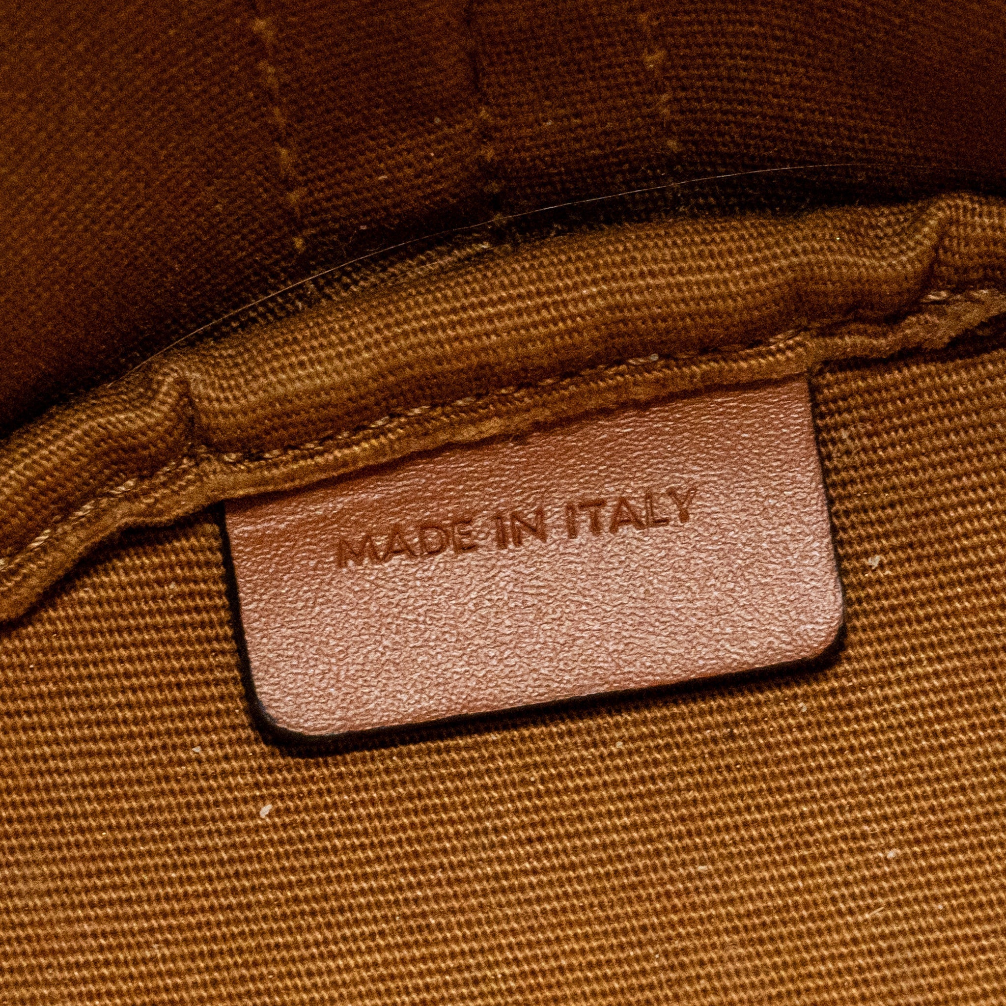 CELINE SMALL DRAWSTRING BAG TRIOMPHE CANVAS / CALFSKIN TAN GHW