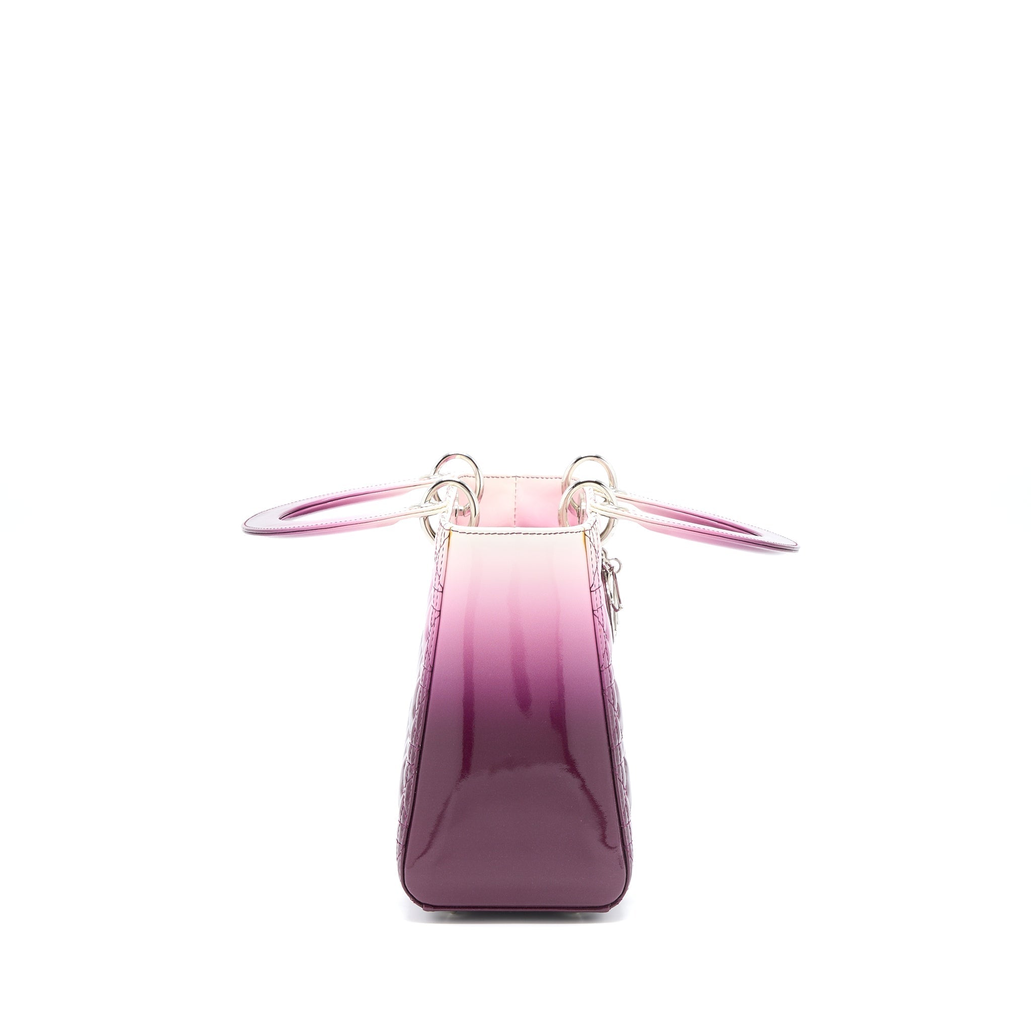 DIOR MEDIUM LADY DIOR PATENT WHITE/PURPLE SHW