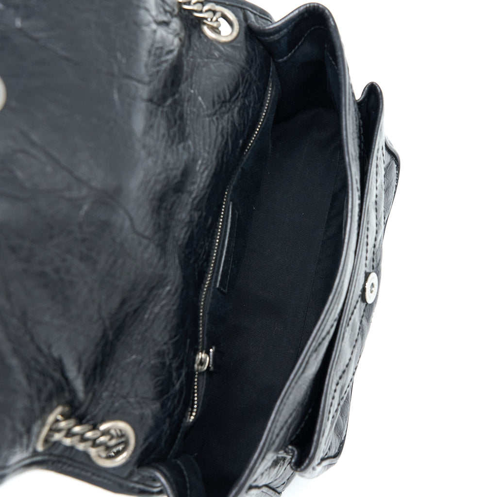 SAINT LAURENT/YSL MEDIUM NIKI BAG CALFSKIN BLACK SHW