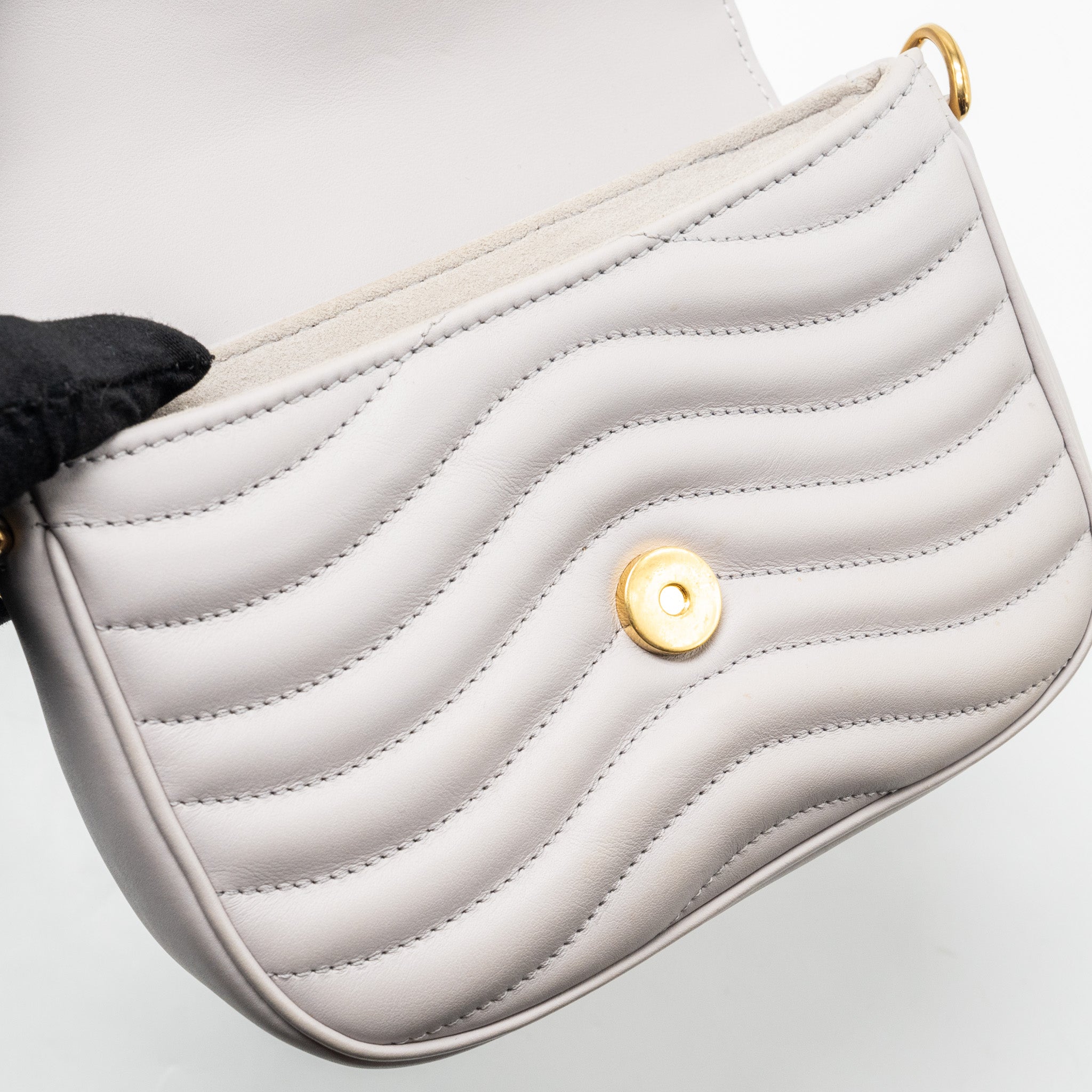 LOUIS VUITTON NEW WAVE MULTI POCHETTE CALFSKIN BRUME GHW