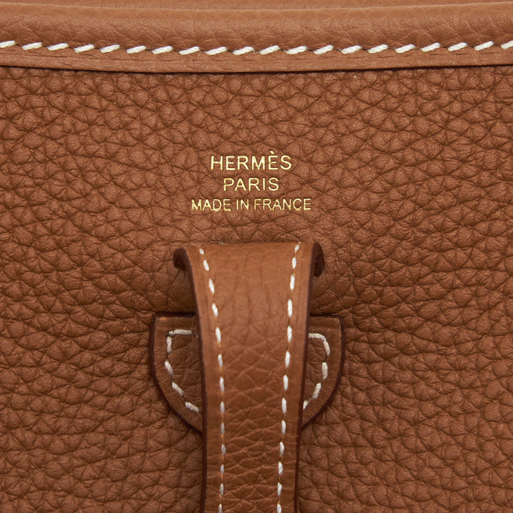 HERMES MINI EVELYNE TAURLLON MAURICE GOLD GHW