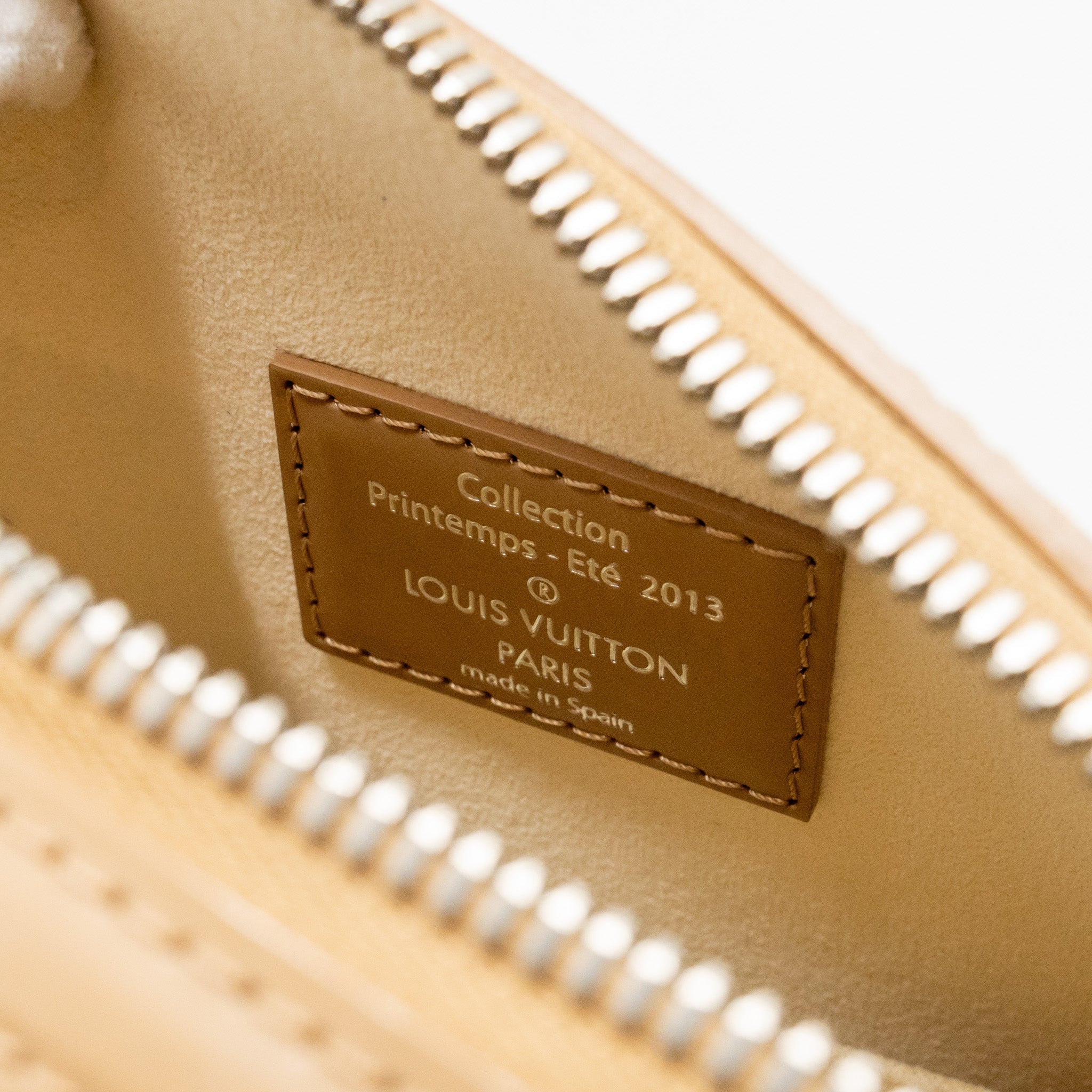 LOUIS VUITTON SPEEDY CUBE MM DAMIER FACETTE PATENT LEATHER BEIGE SHW