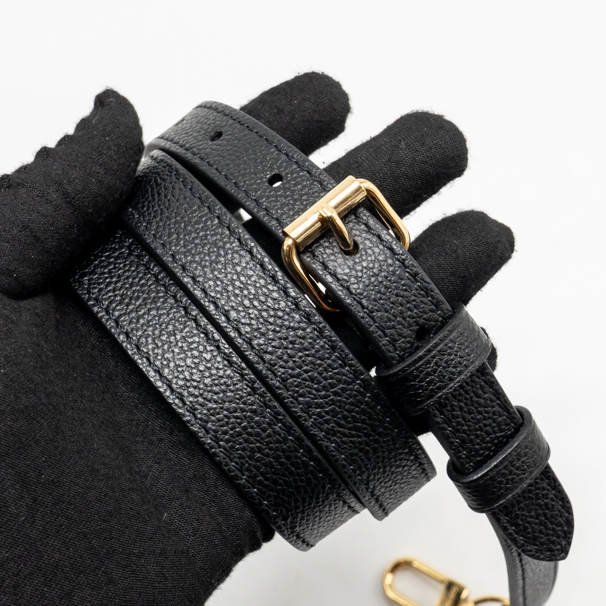 LOUIS VUITTON ONTHEGO BB BICOLOUR MONOGRAM EMPREINTE LEATHER BLACK/BEIGE GHW