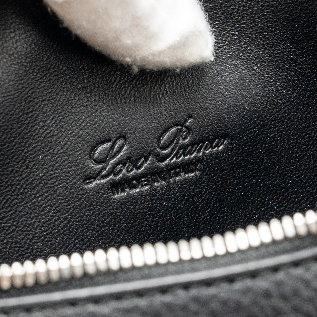LORO PIANA EXTRA POCKET L19 GRAINED CALFSKIN BLACK SHW