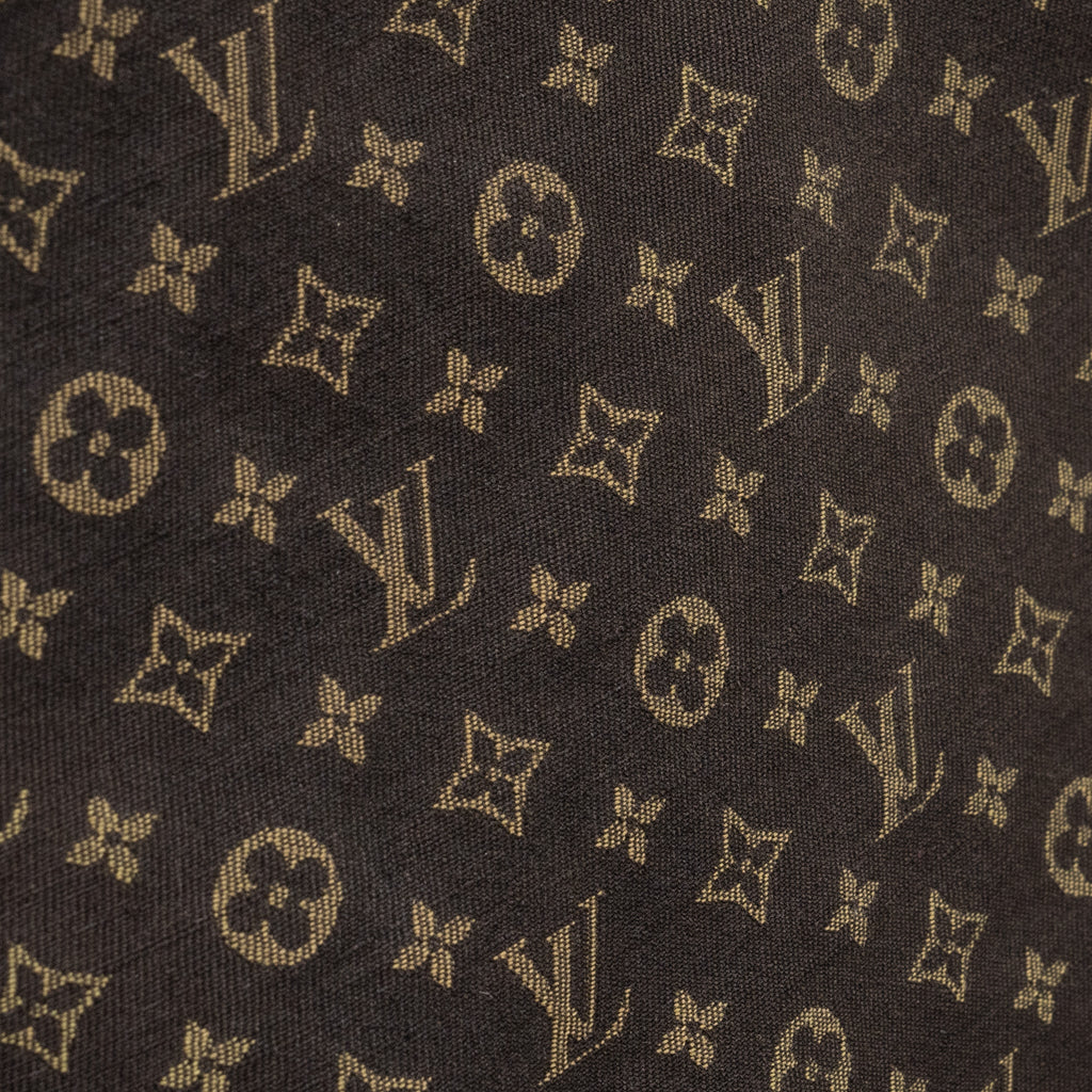 LOUIS VUITTON LIN NOE BAG FABRIC/LEATHER EBENE GHW