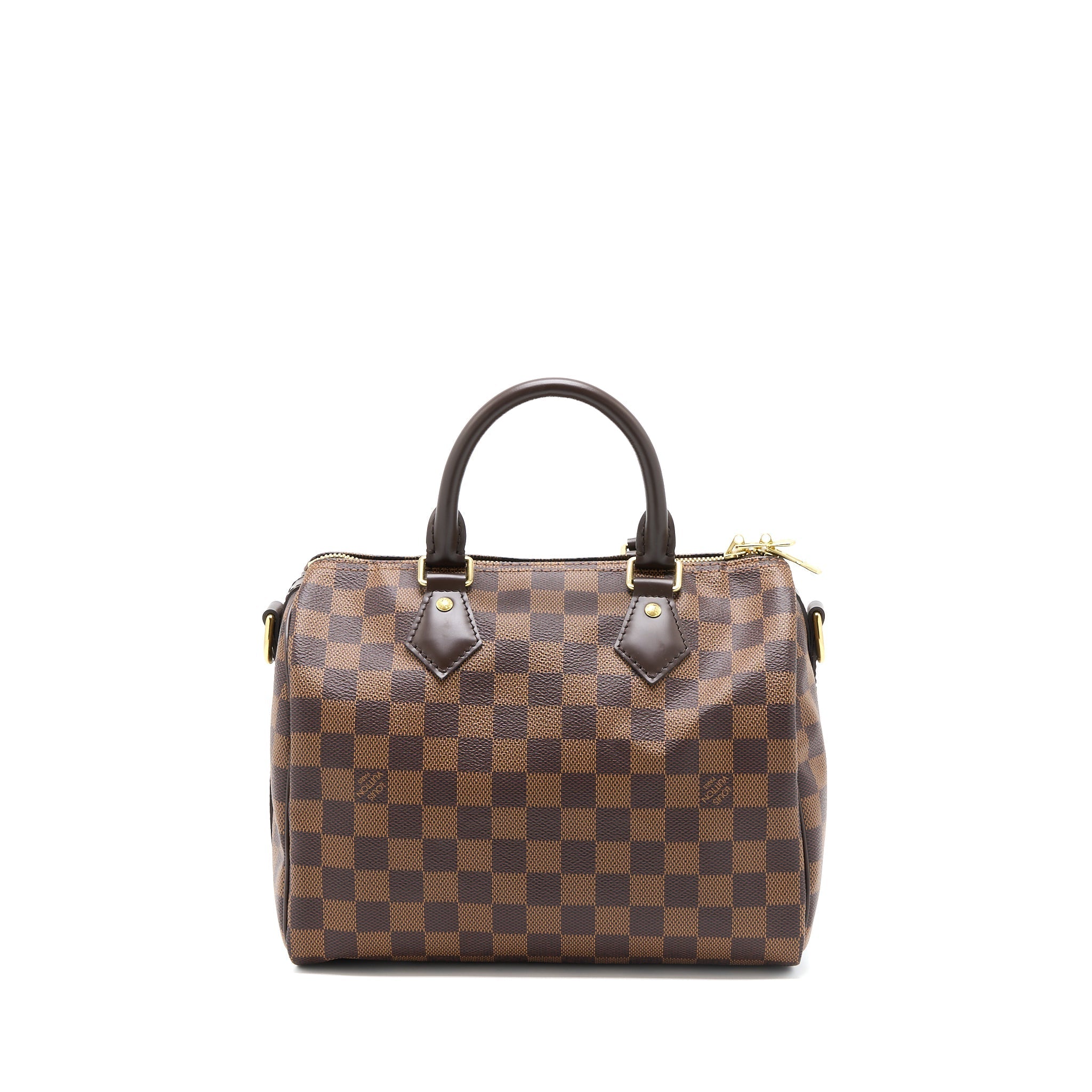 LOUIS VUITTON SPEEDY BANDOULIERE 25 DAMIER EBENE CANVAS GHW