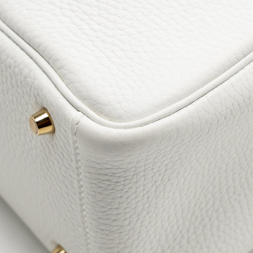 HERMES MINI LINDY CLEMENCE NEW WHITE GHW