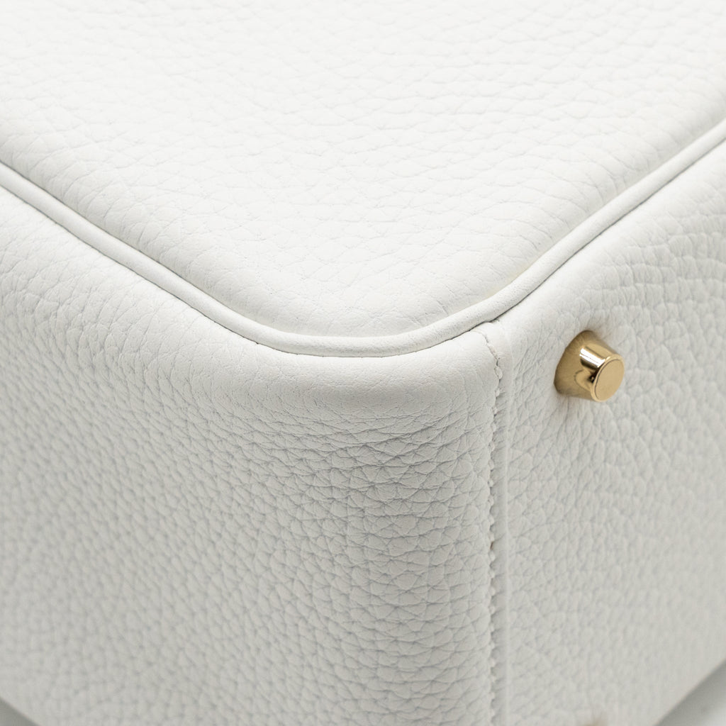 HERMES MINI LINDY CLEMENCE NEW WHITE GHW