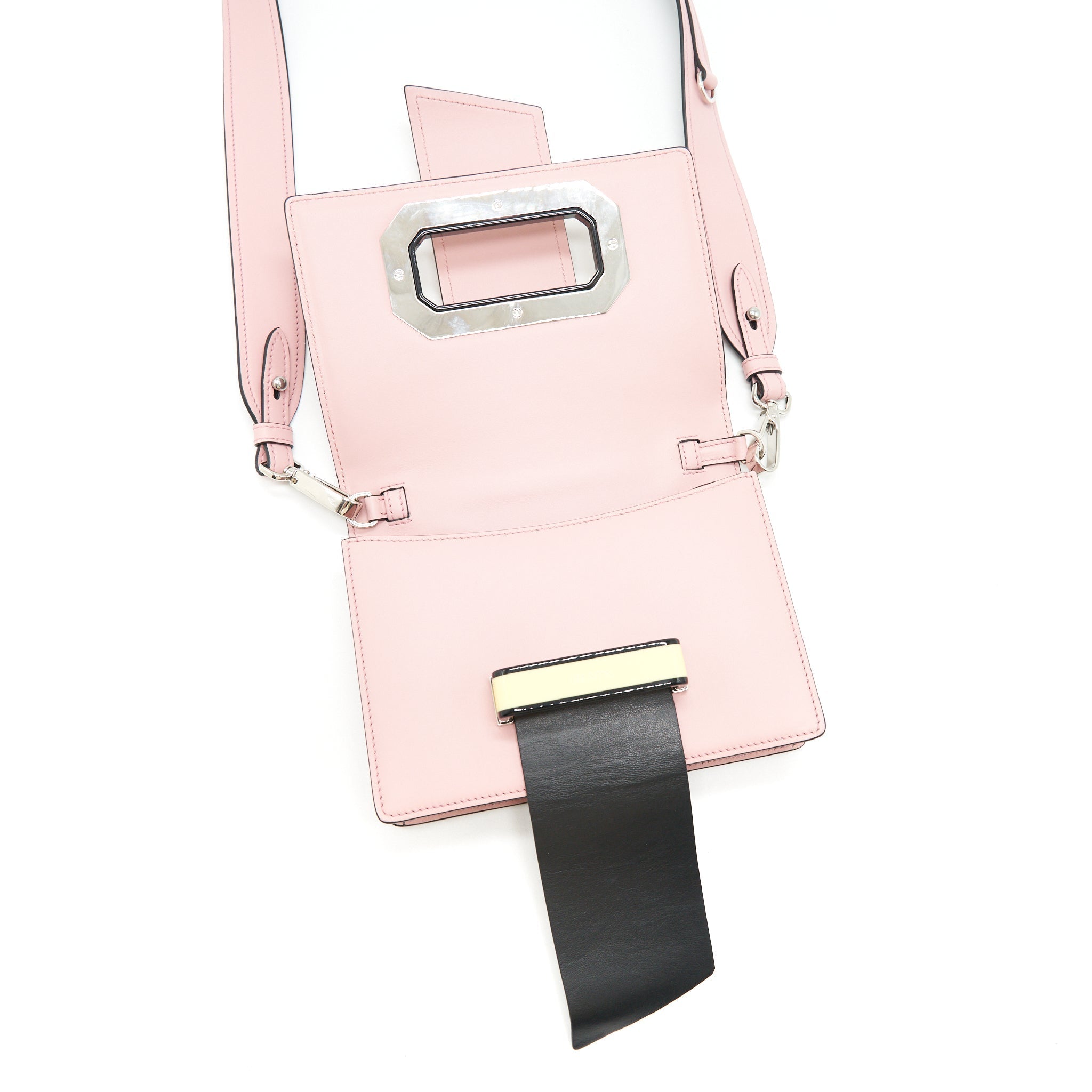 PRADA PLEX RIBBON BAG WITH CITY CALFSKIN PINK