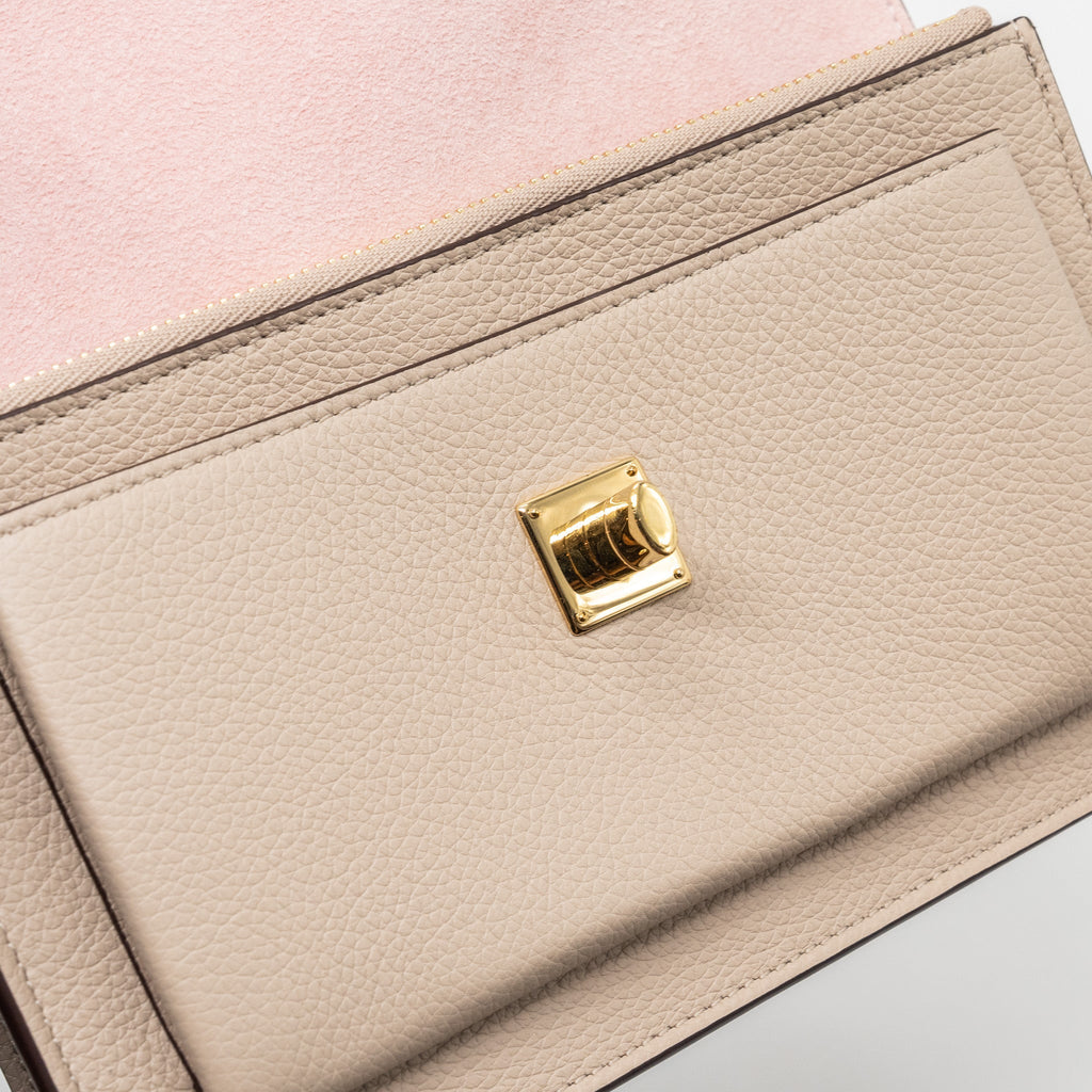 LOUIS VUITTON MYLOCKME CHAIN POCHETTE CALFSKIN GREIGE BEIGE GHW