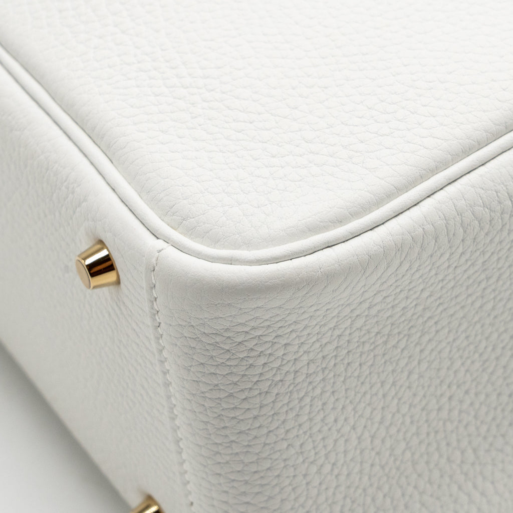 HERMES MINI LINDY CLEMENCE NEW WHITE GHW