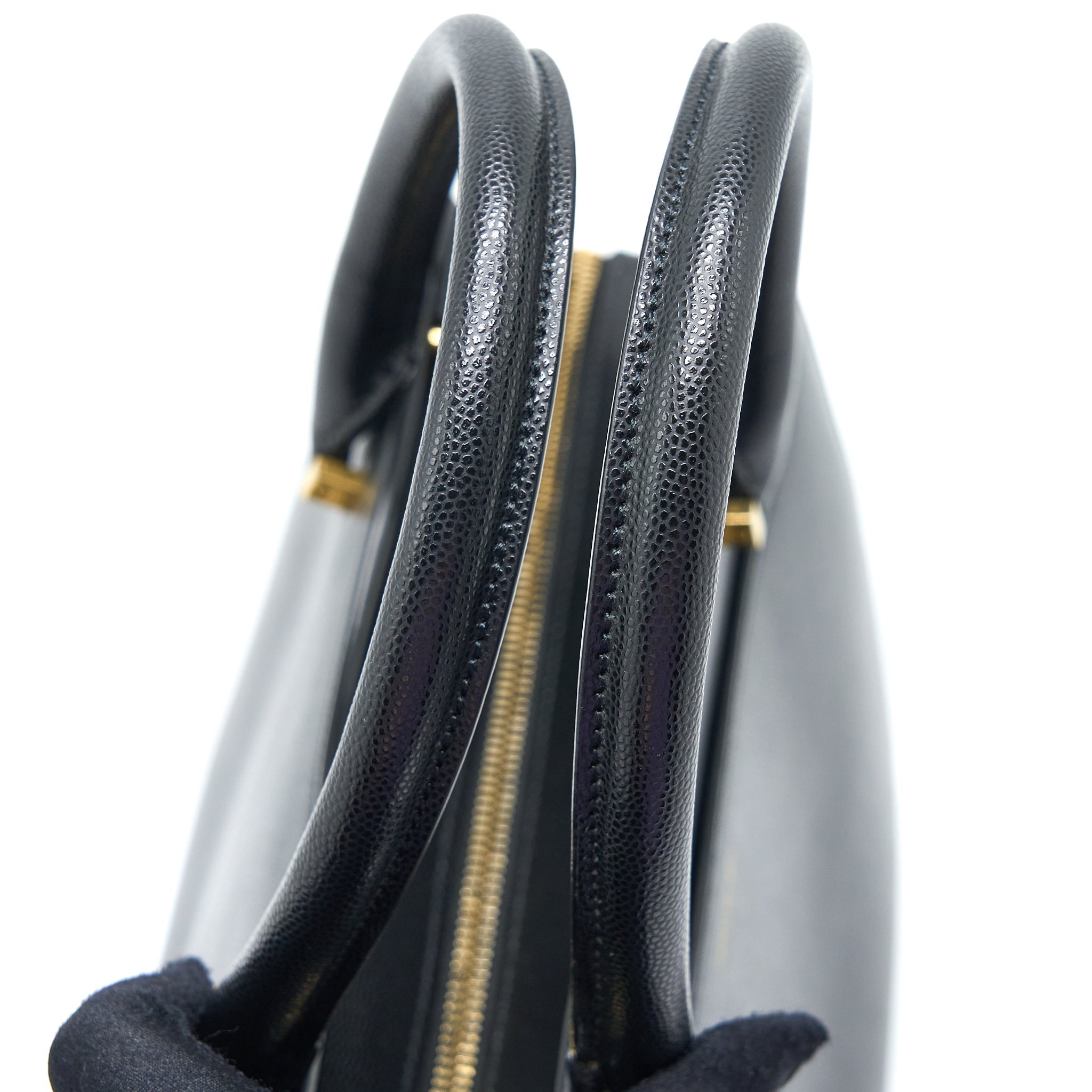 SAINT LAURENT/YSL MEDIUM UPTOWN TOTE BAG CALFSKIN BLACK GHW