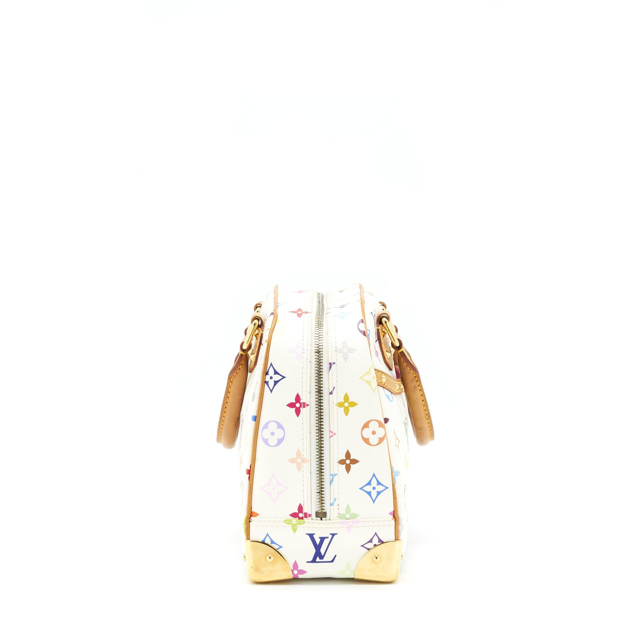 LOUIS VUITTON VINTAGE BOWLING BAG WHITE/ MULTICOLOURED