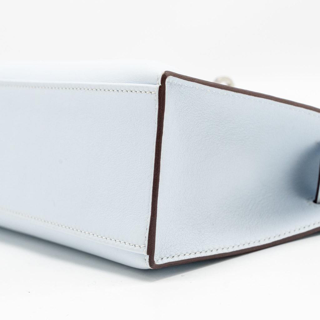HERMES KELLY POCHETTE SWIFT BLEU BRUME SHW